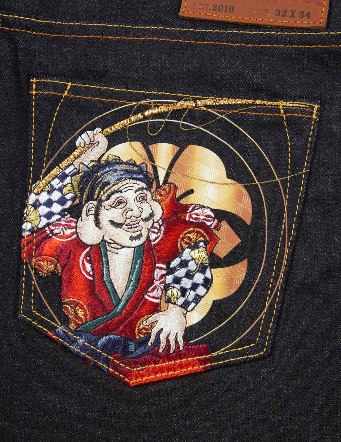 FISHERMAN GODHEAD EMBROIDERY SLIM-FIT JEANS #2010 - 9