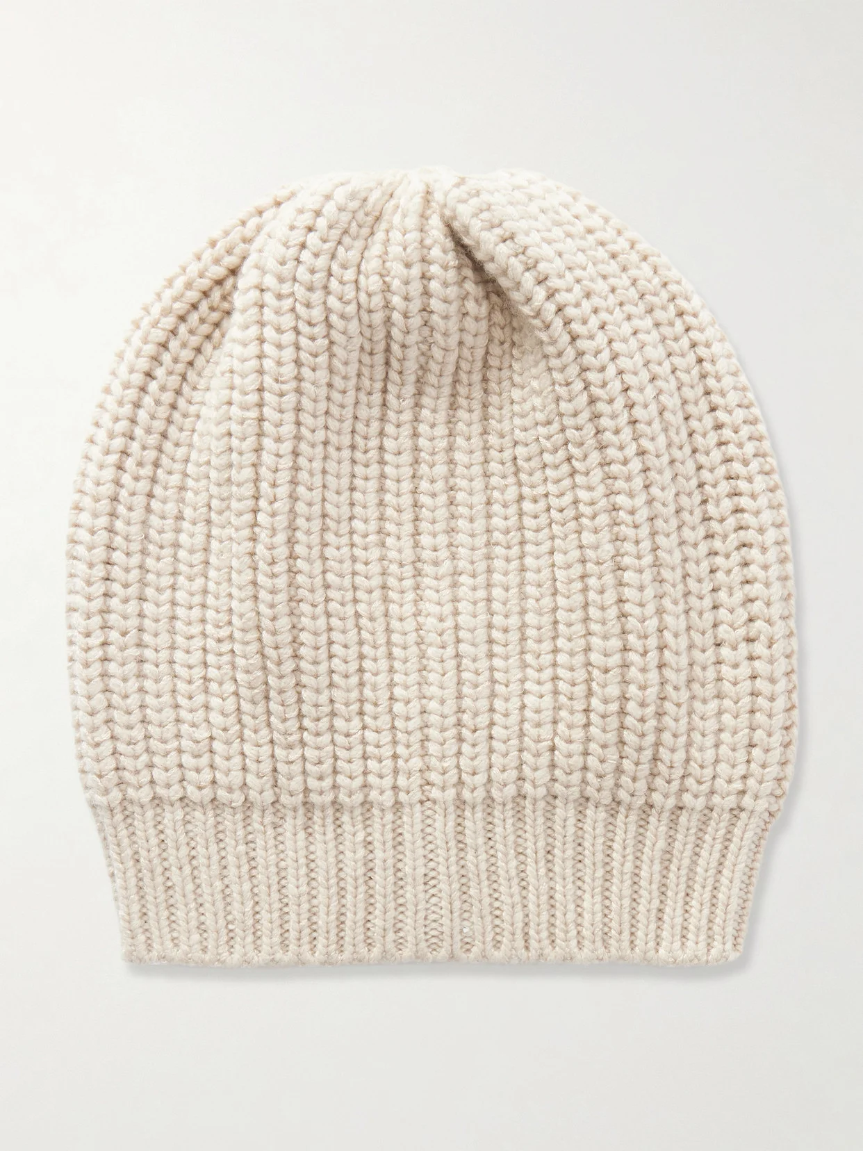 Sequin-embellished Ribbed Cashmere And Silk-blend Beanie - 1