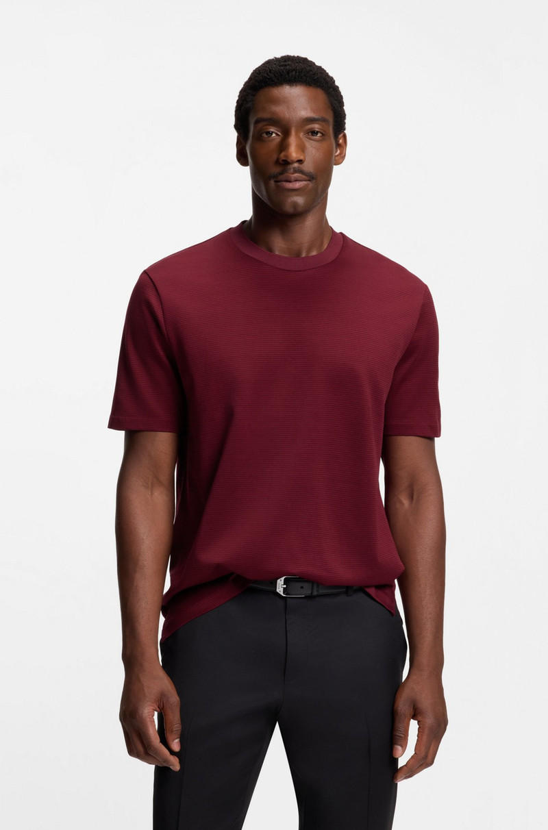 MERCERIZED-COTTON T-SHIRT WITH MICRO PATTERN 2
