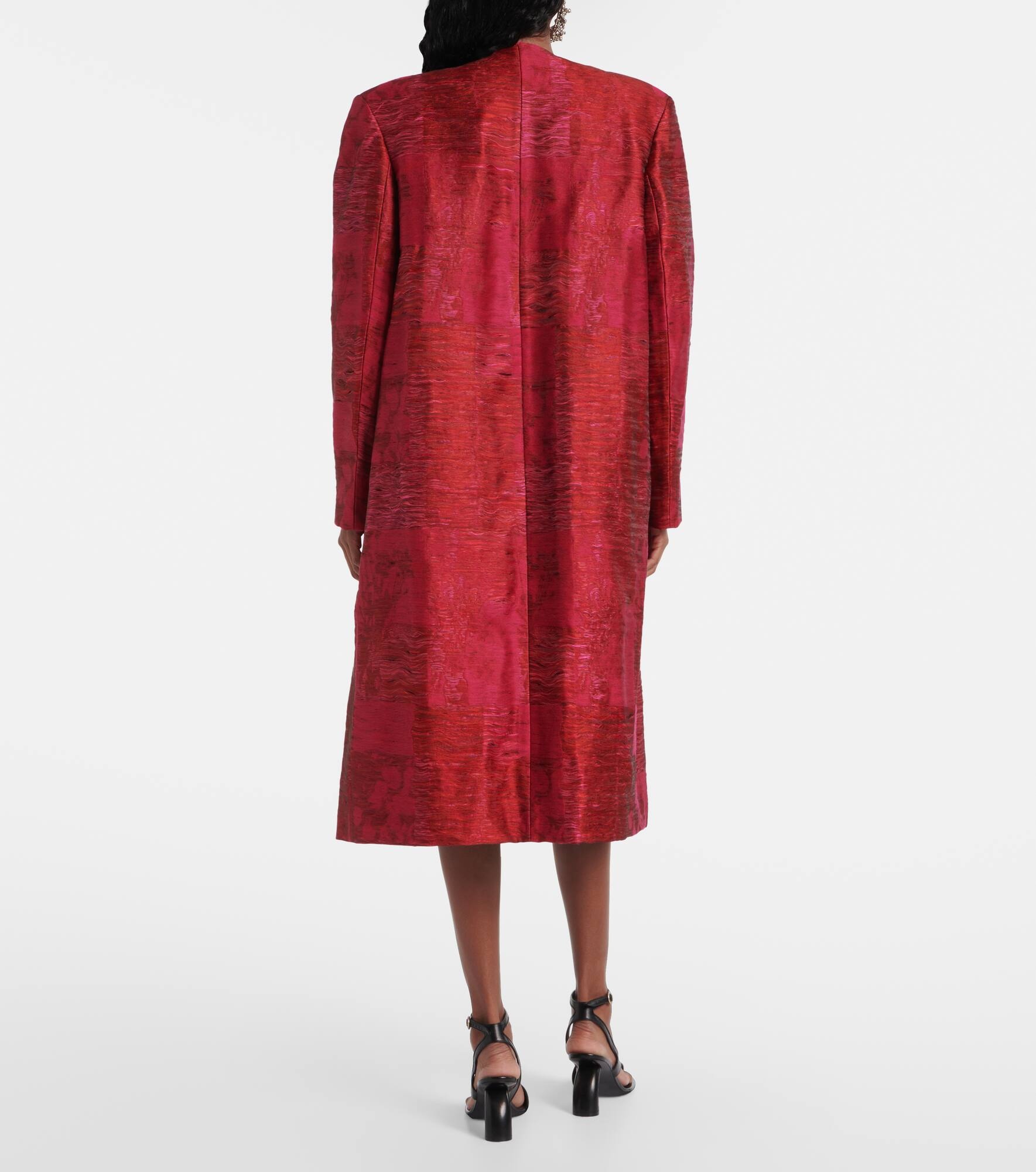 Cotton-blend jacquard coat - 3