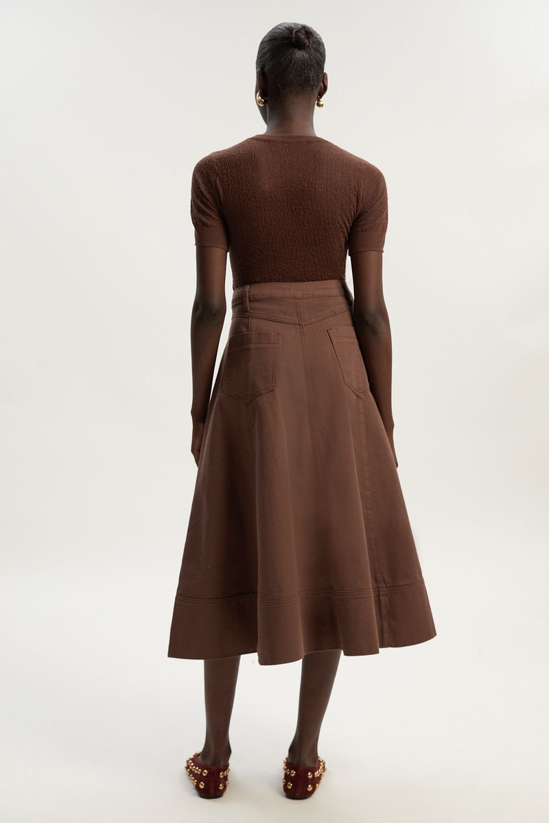 Denim 5 Pocket Midi Skirt 6