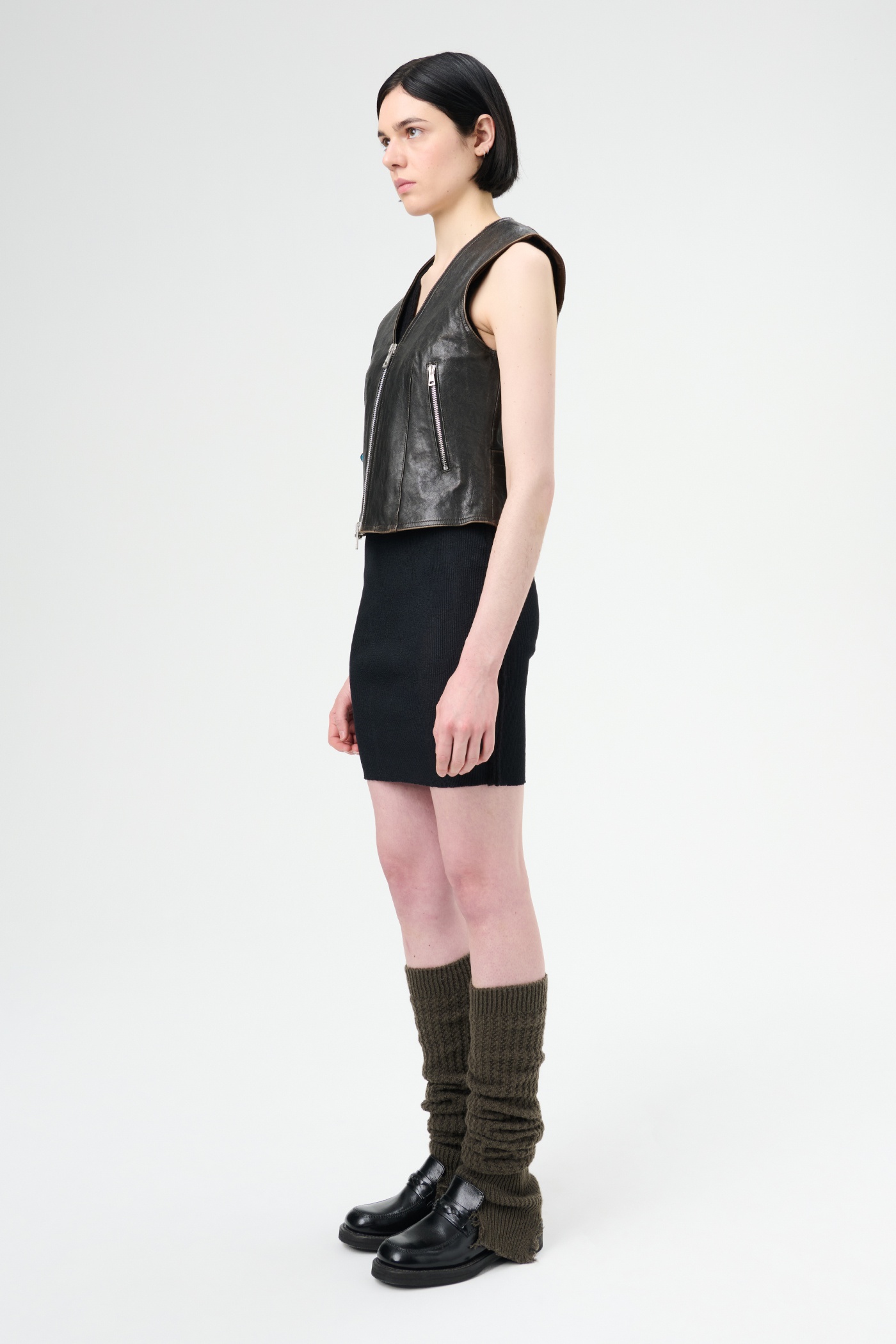 Ripley Vest Worn Brown Lambskin - 6