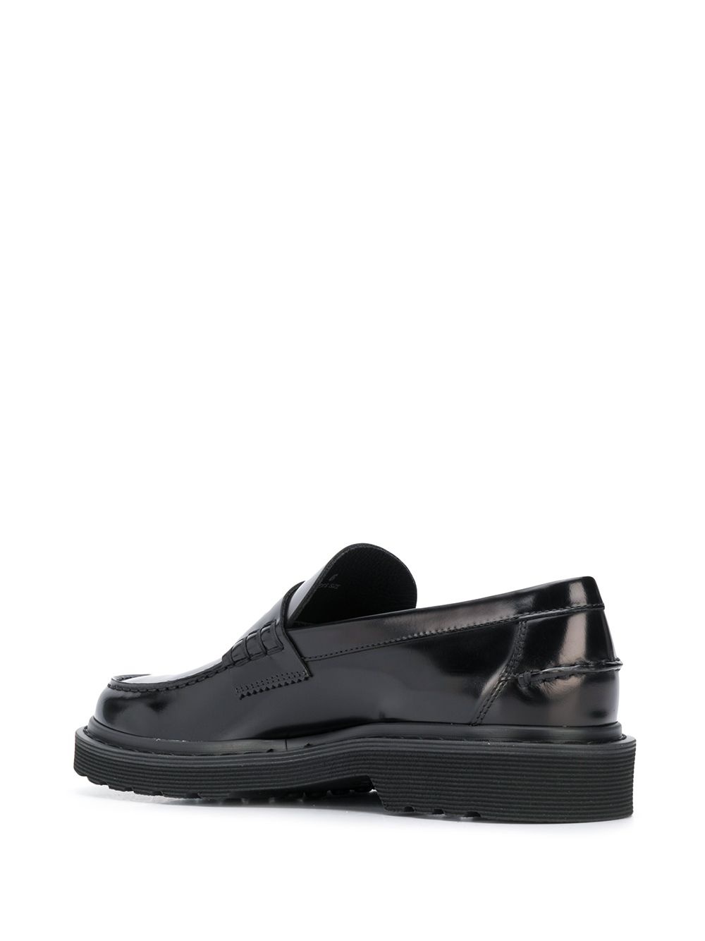 embossed logo loafers - 3