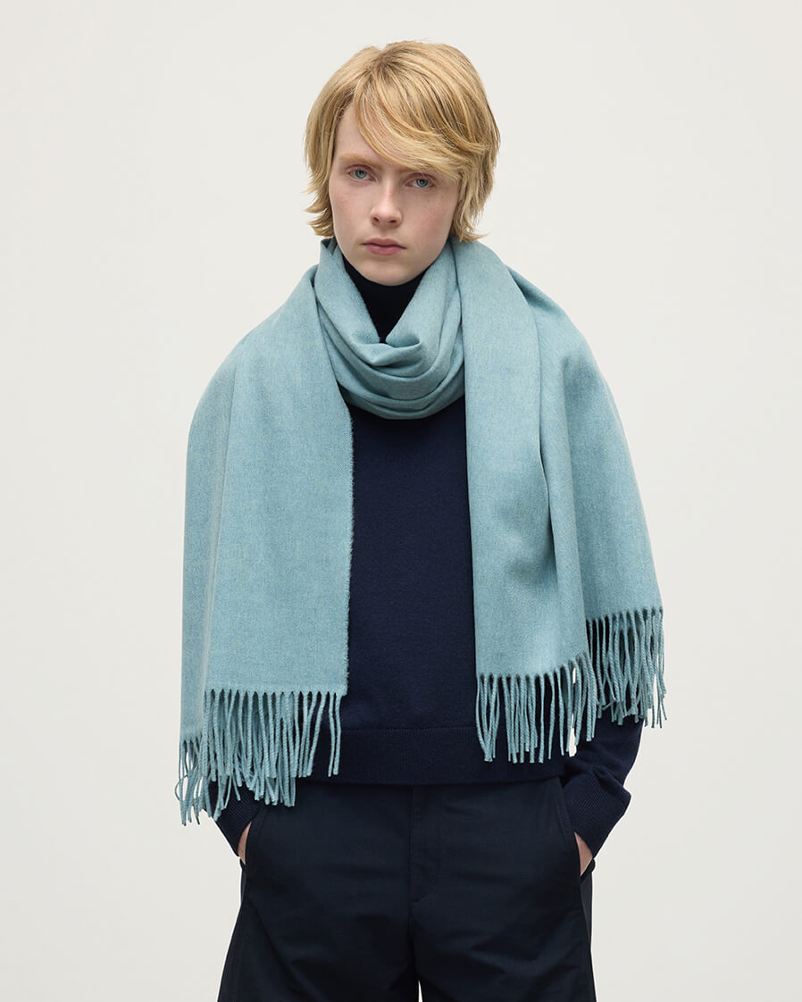 Green Cashmere Stole - 2