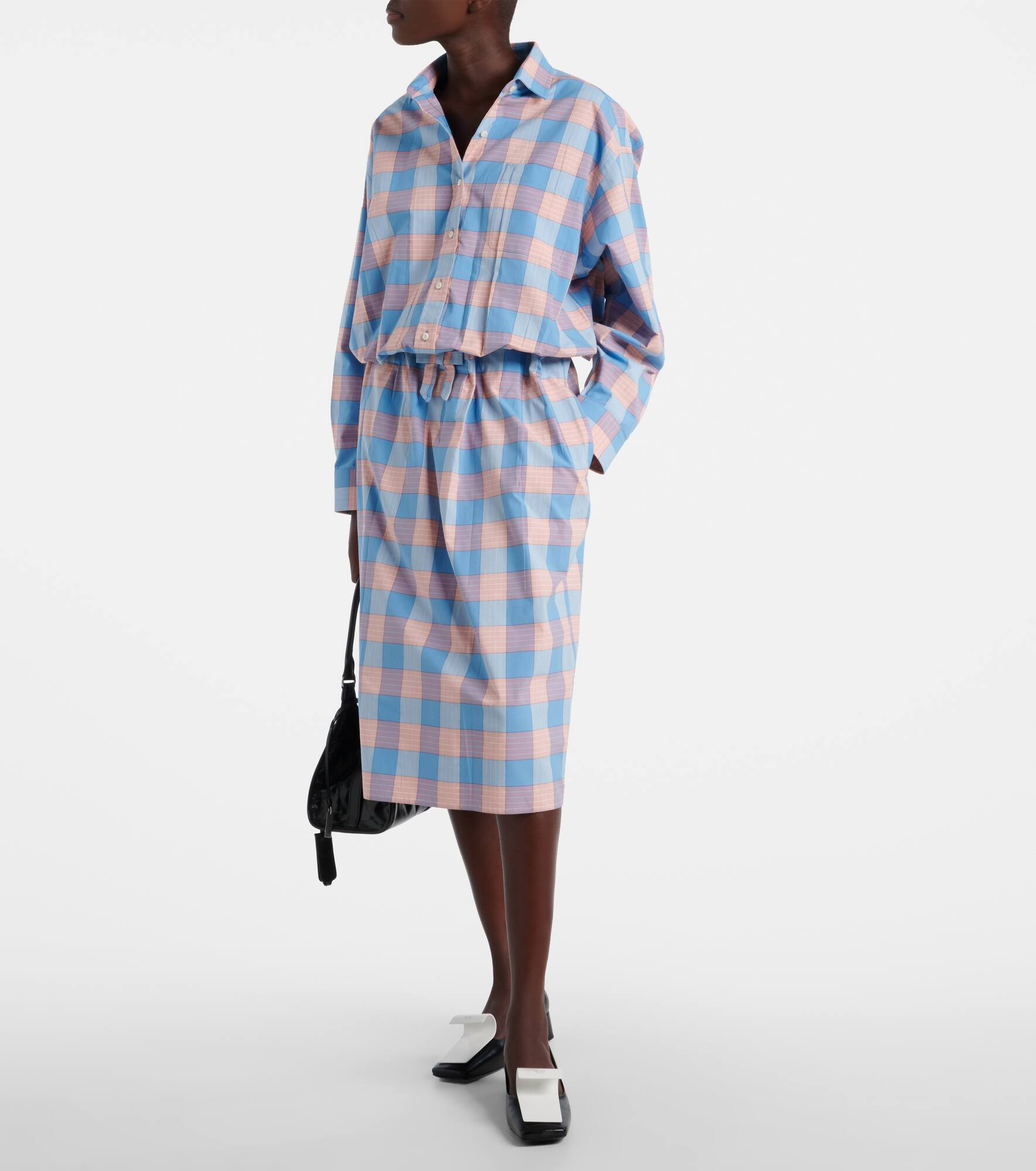 Checked cotton poplin shirt - 2
