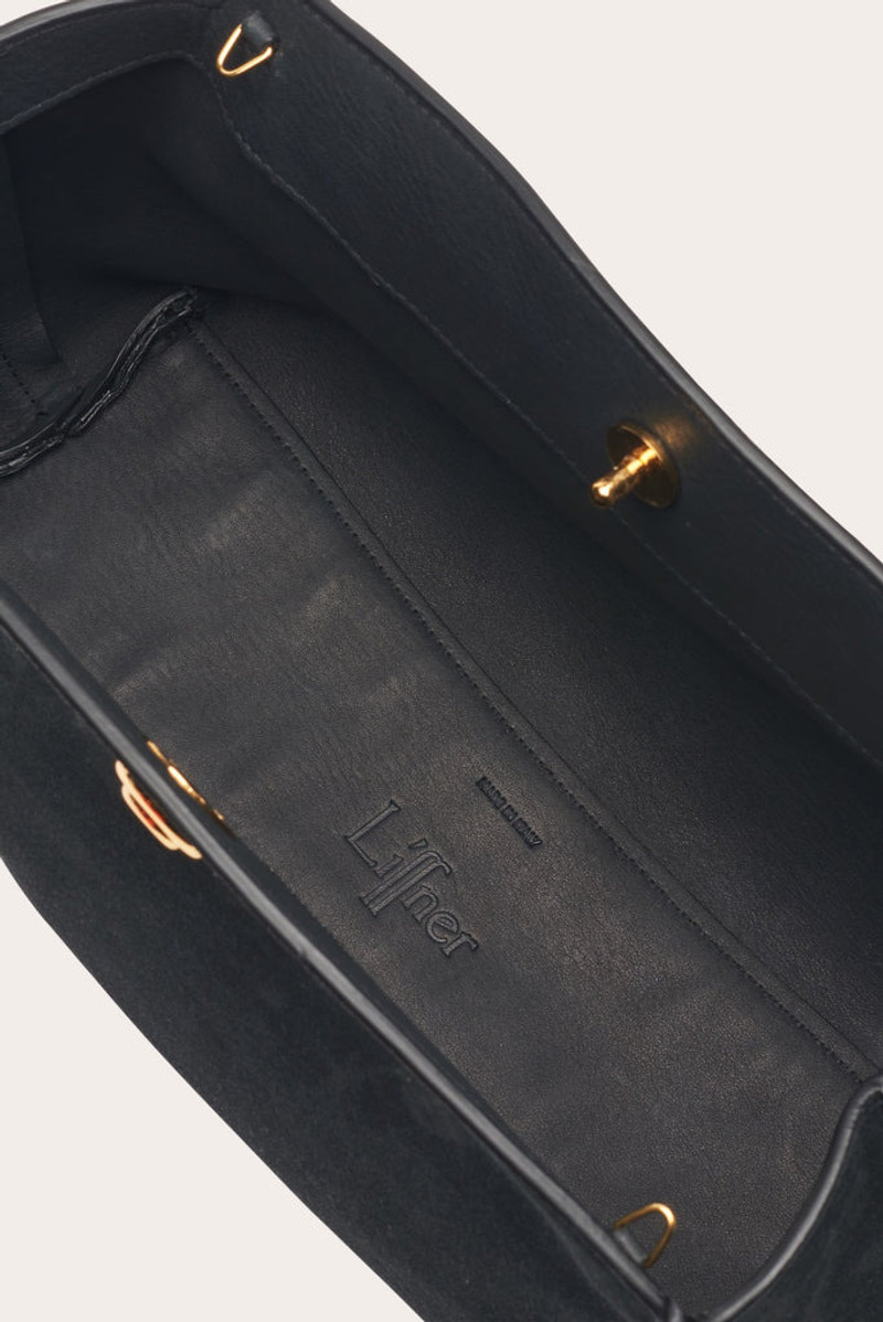 PUSHLOCK POUCH BLACK SUEDE 5