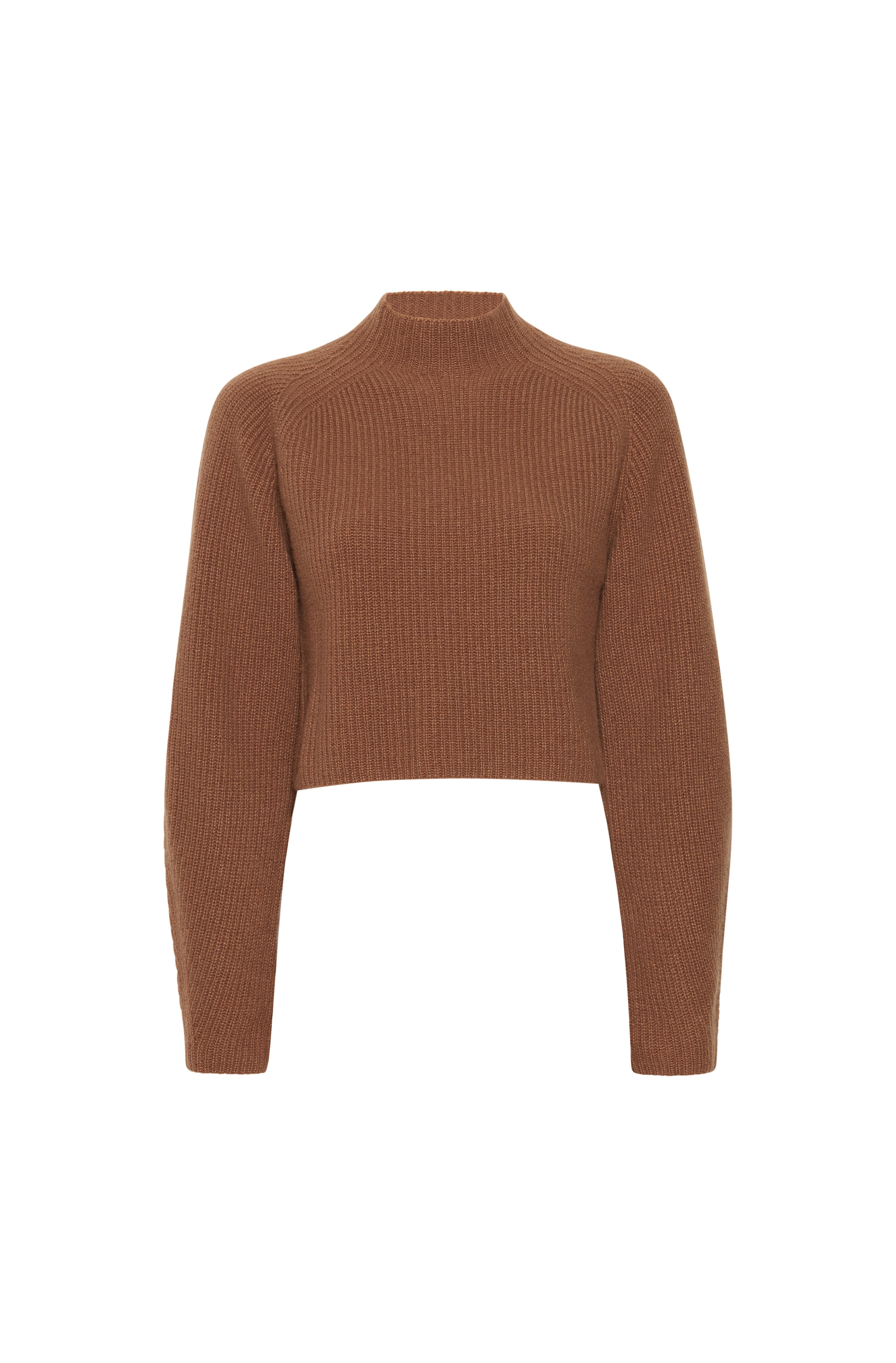 Cashmere Silk Cropped Raglan Sweater - 1