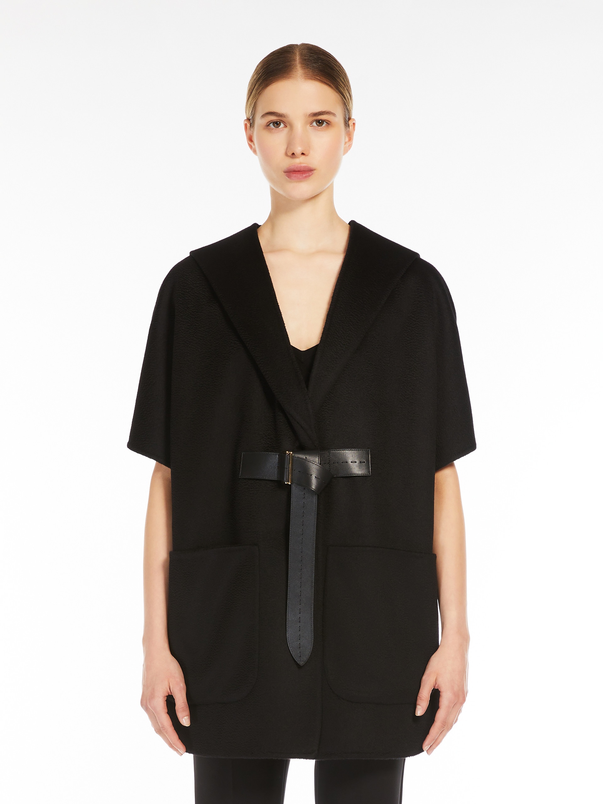 DORICO Sable-look cashmere cape - 3