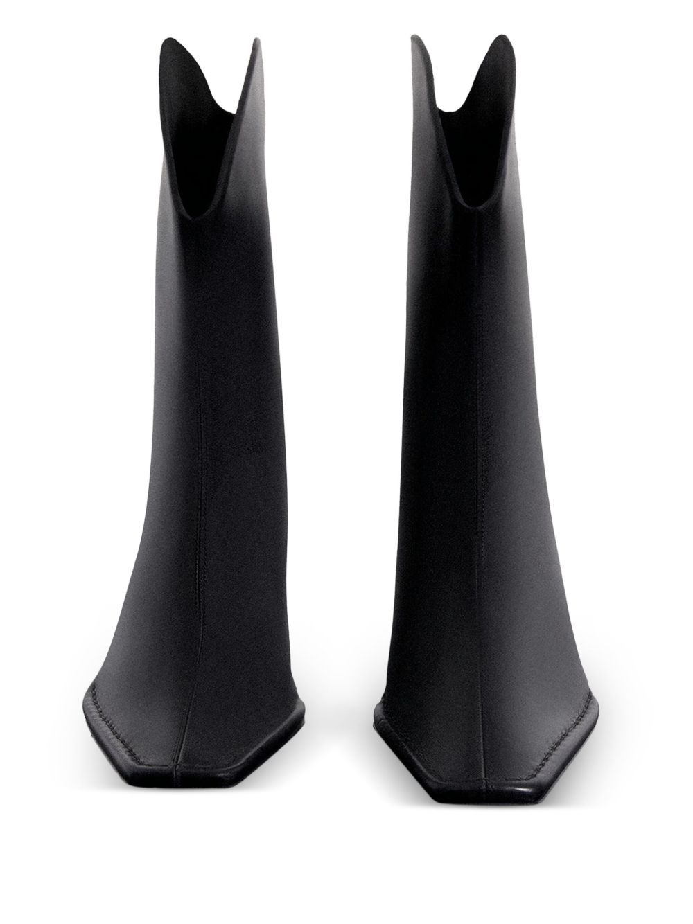65mm square-toe sculpted-heel boots - 3