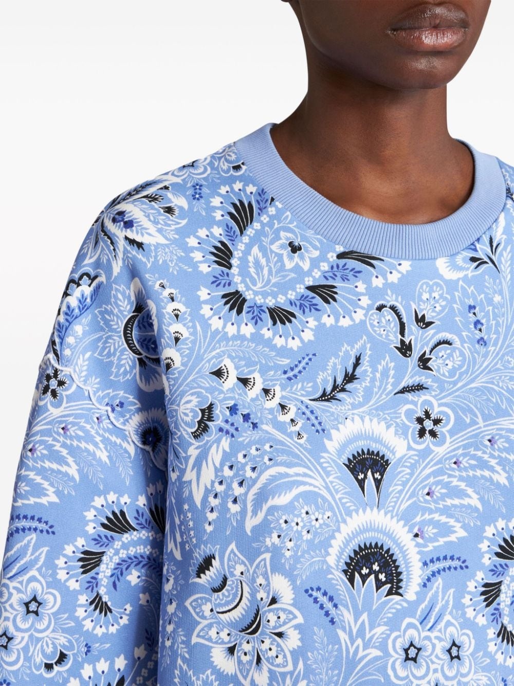 bandana-print cotton sweatshirt - 5