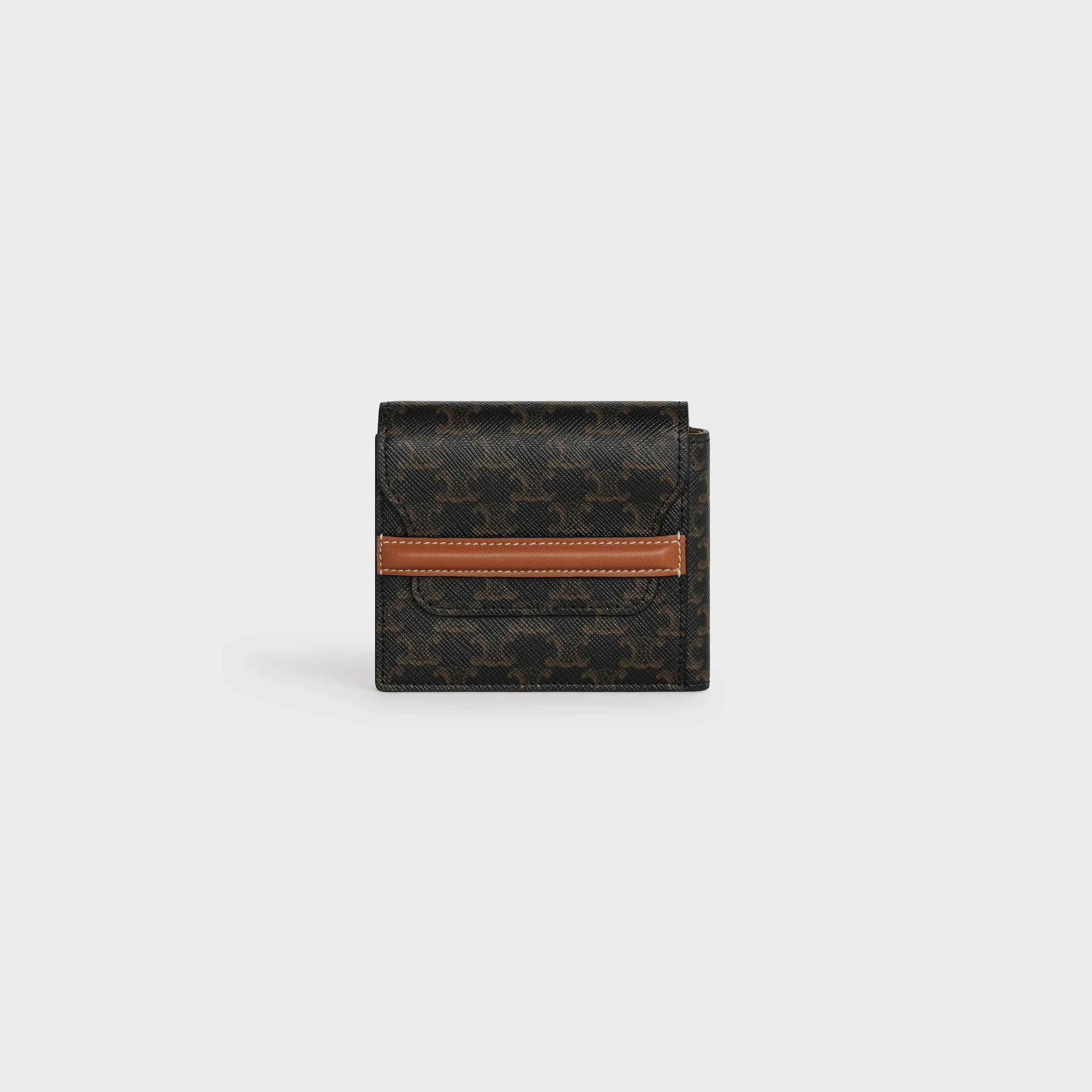 Flap Origami wallet in Triomphe Canvas and Lambskin - 1