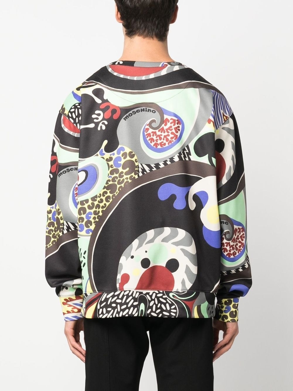 graphic-print crew neck sweatshirt - 4