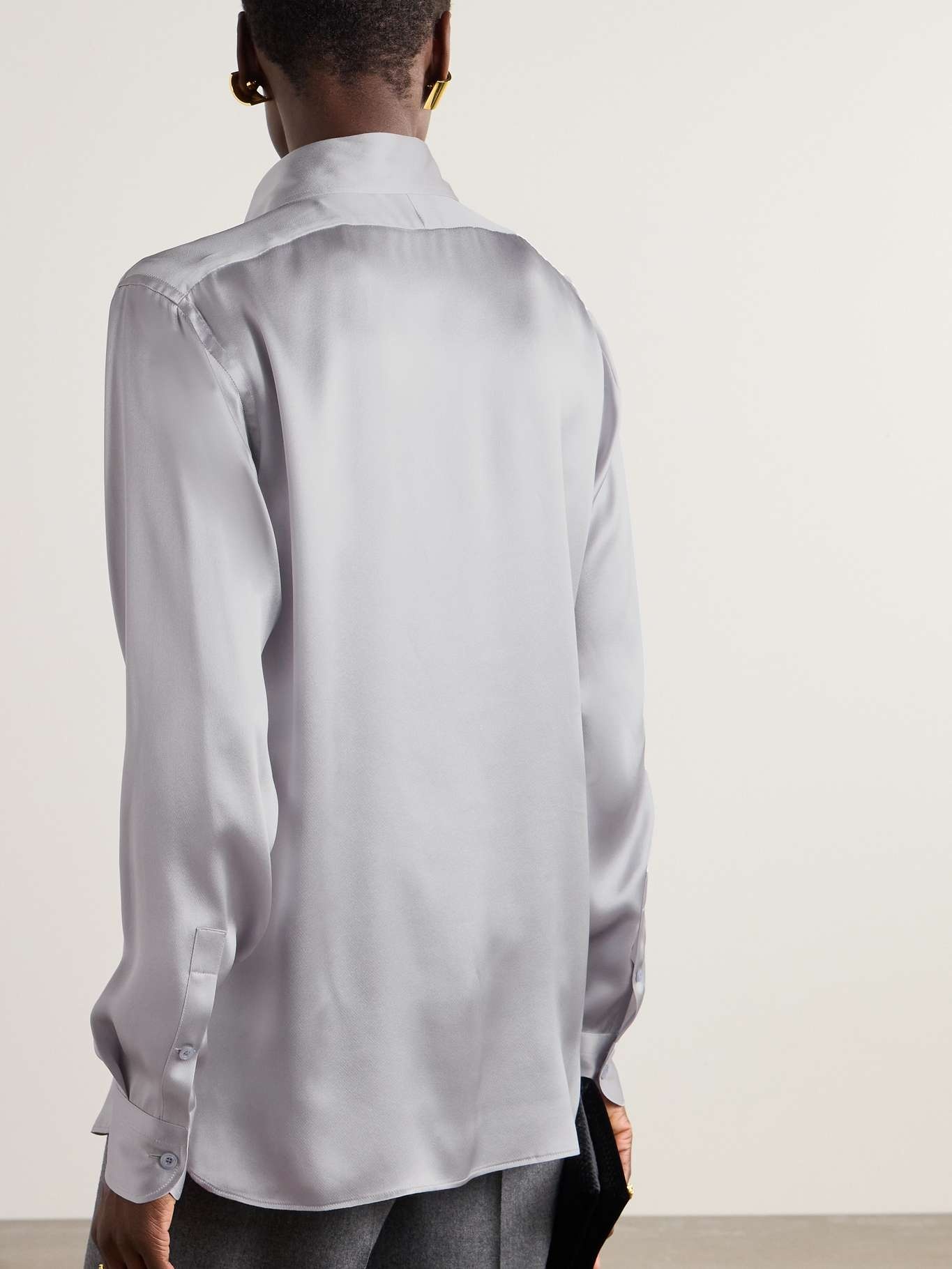 Silk-charmeuse shirt - 4