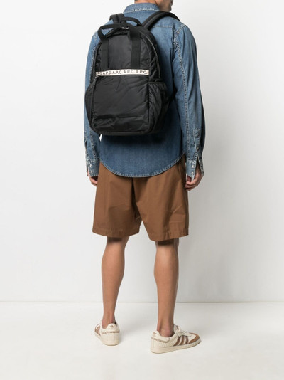 A.P.C. logo-print backpack outlook