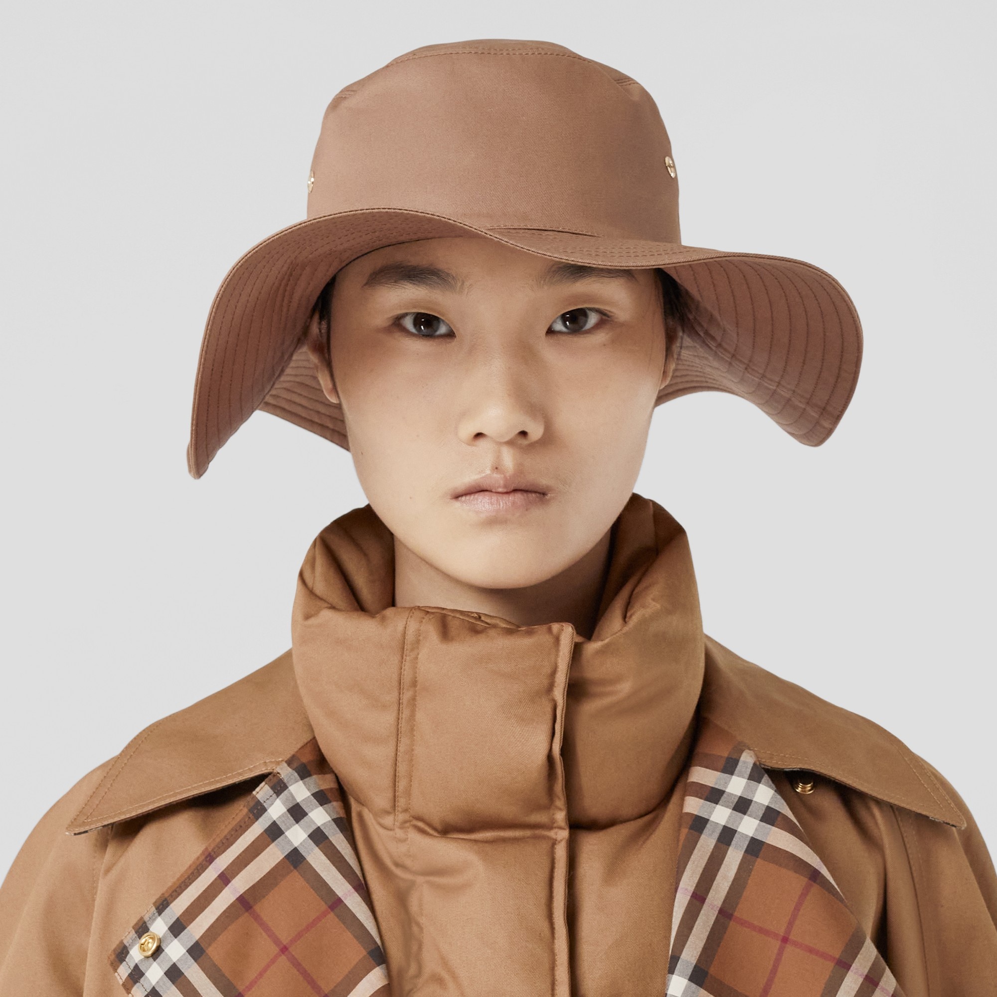 Detachable Strap Cotton Gabardine Hat - 2