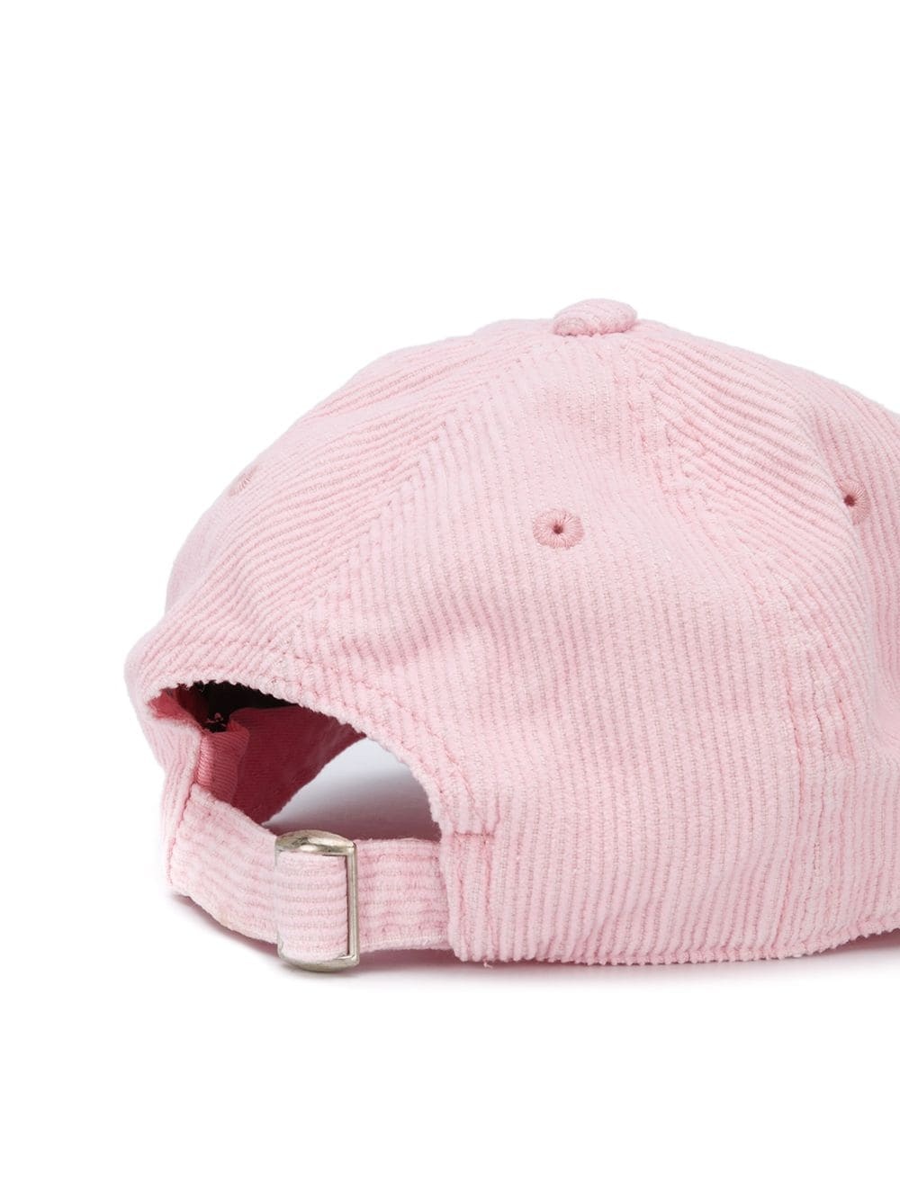 logo embroidered corduroy cap - 2