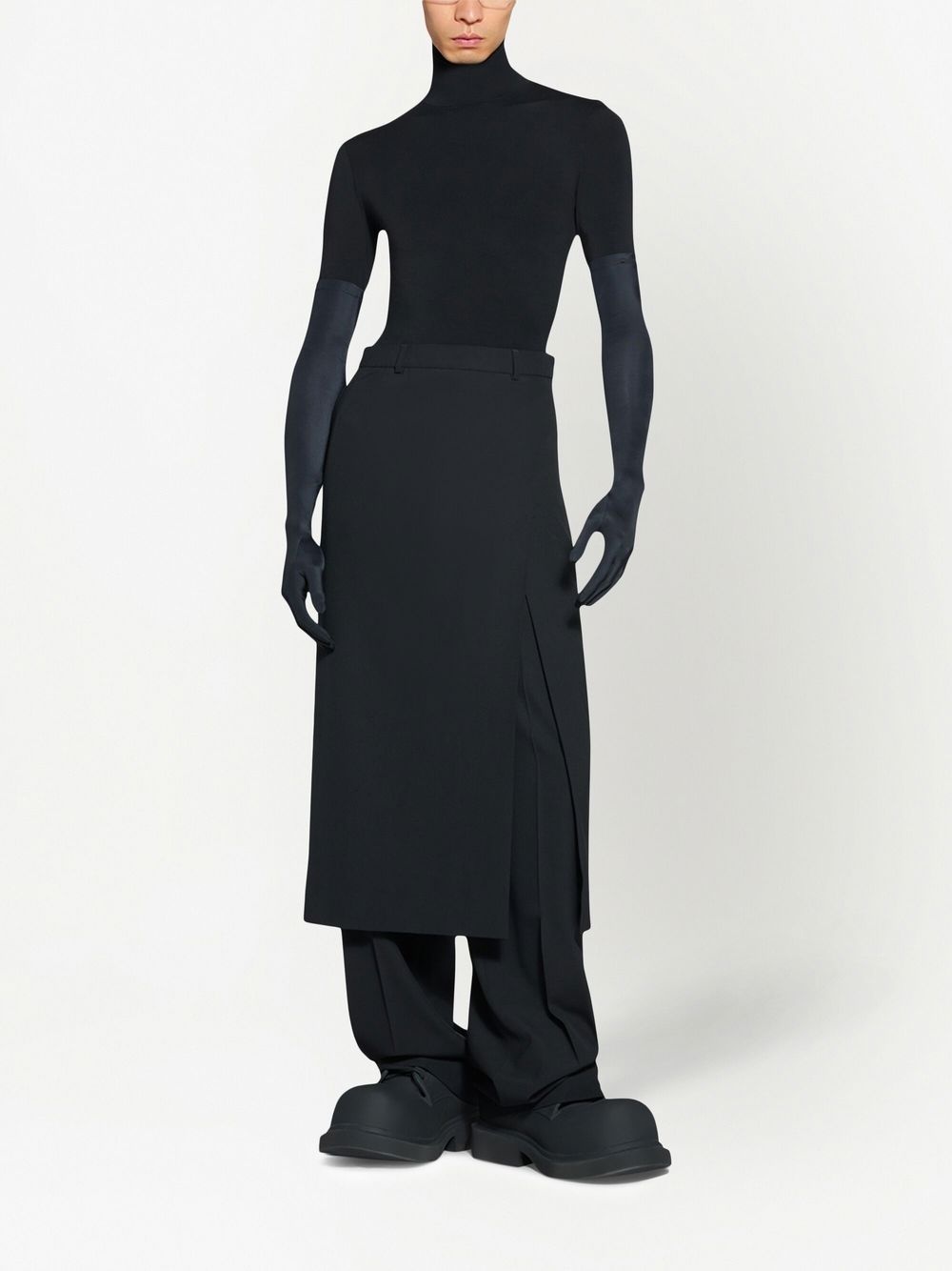 slit tailored skirt - 2