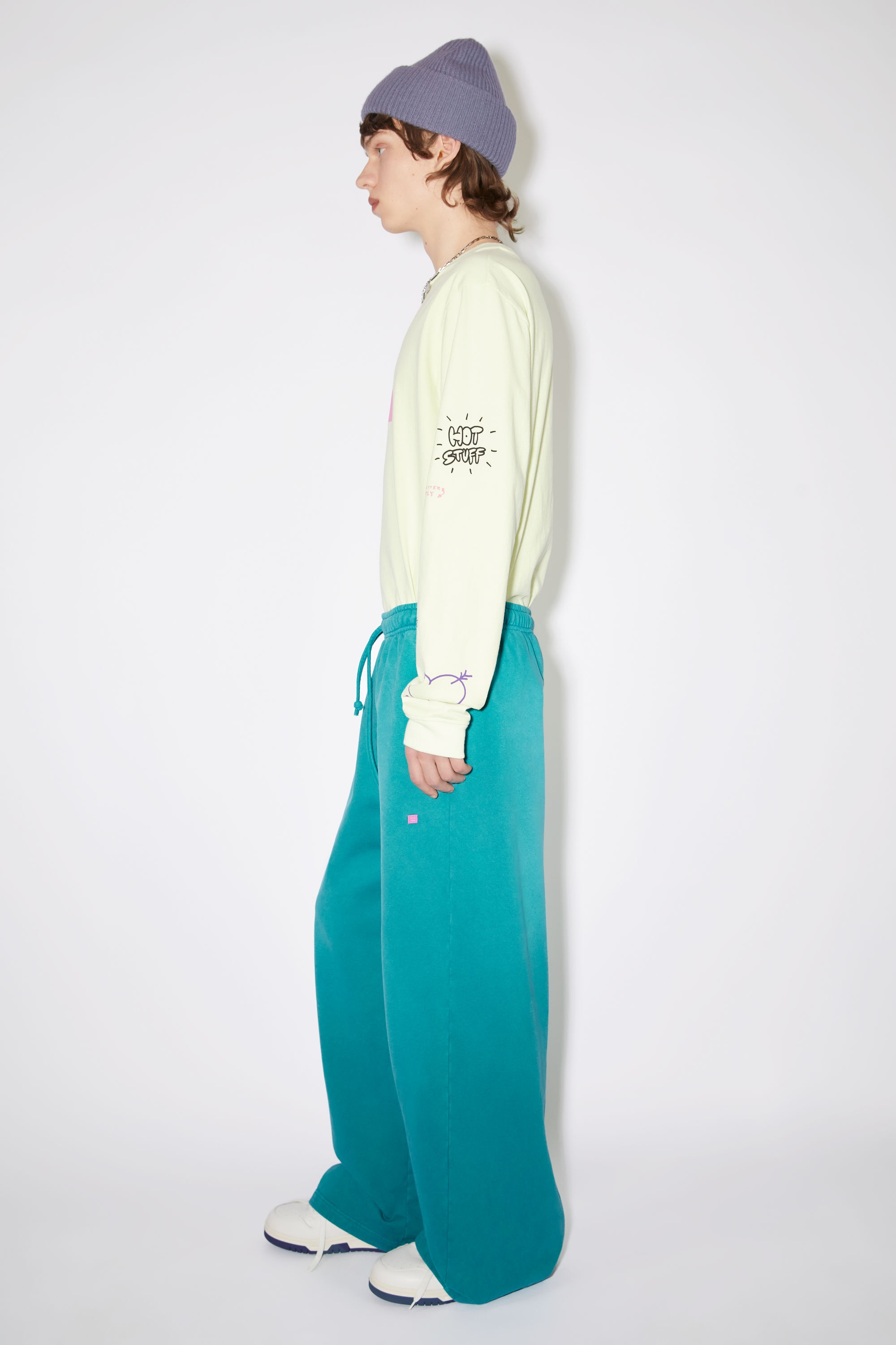 Fleece sweatpants - Sea green - 4