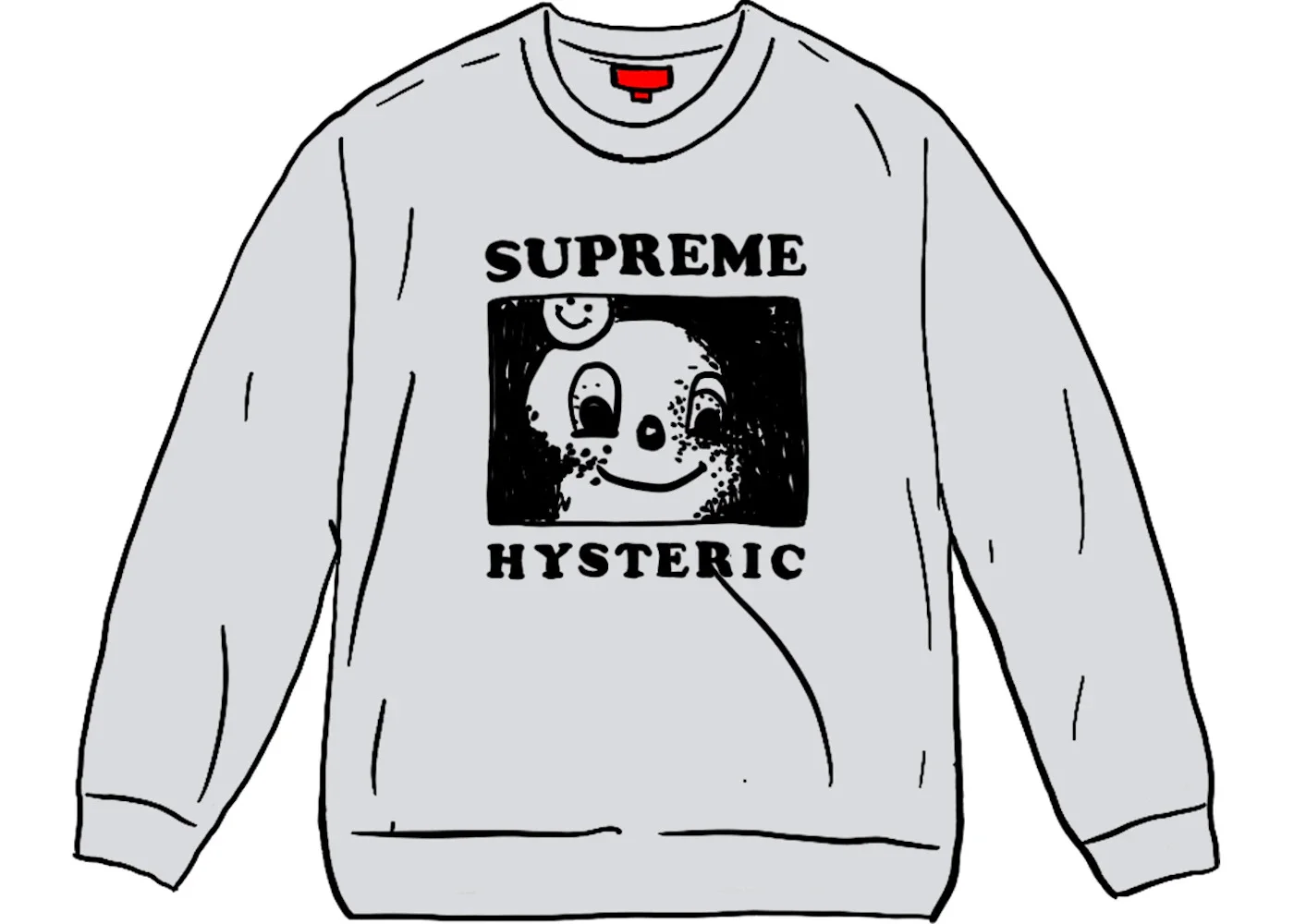 Supreme HYSTERIC GLAMOUR Crewneck Ash Grey - 1