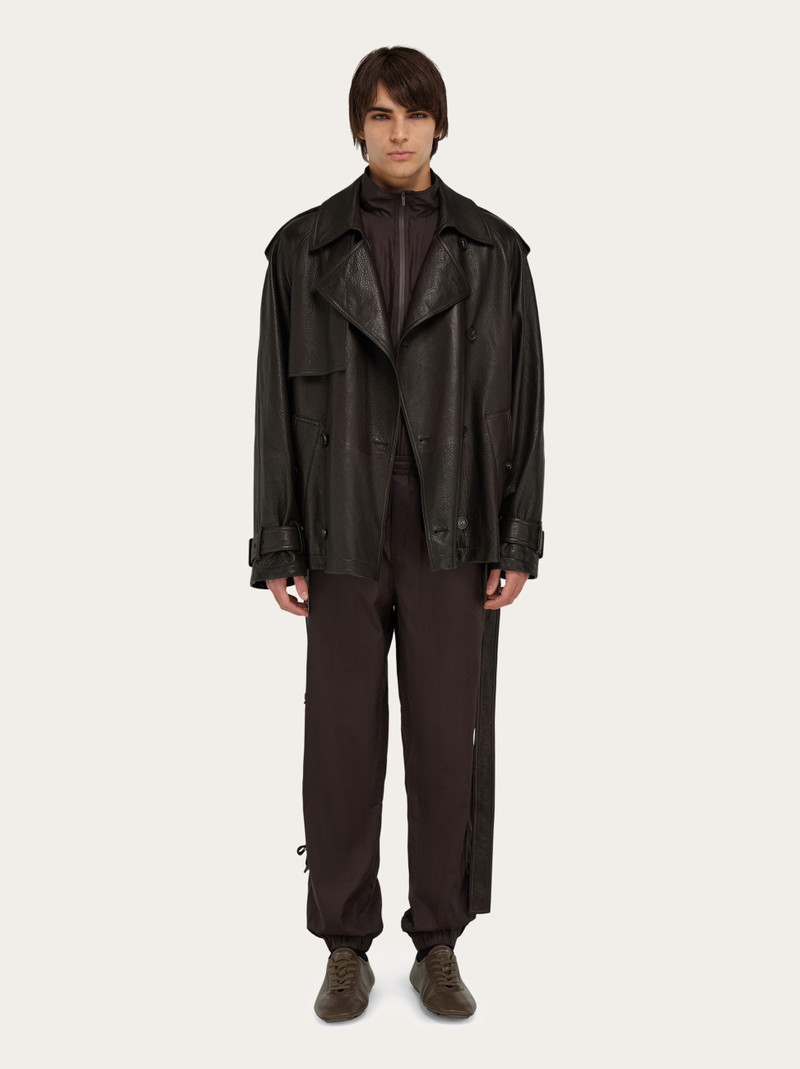 Textured leather jacket 6