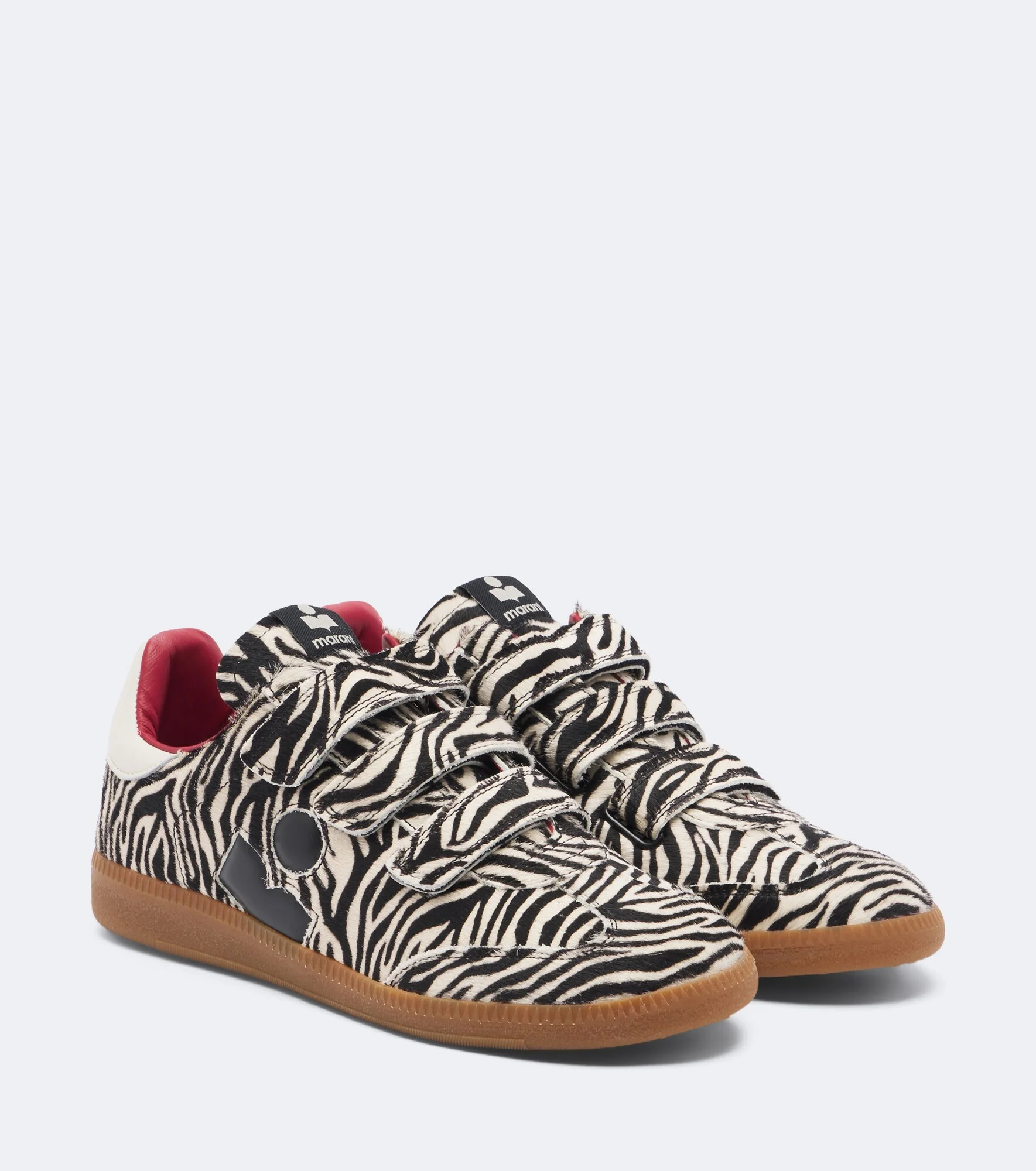 Beth zebra-print calf hair sneakers - 1