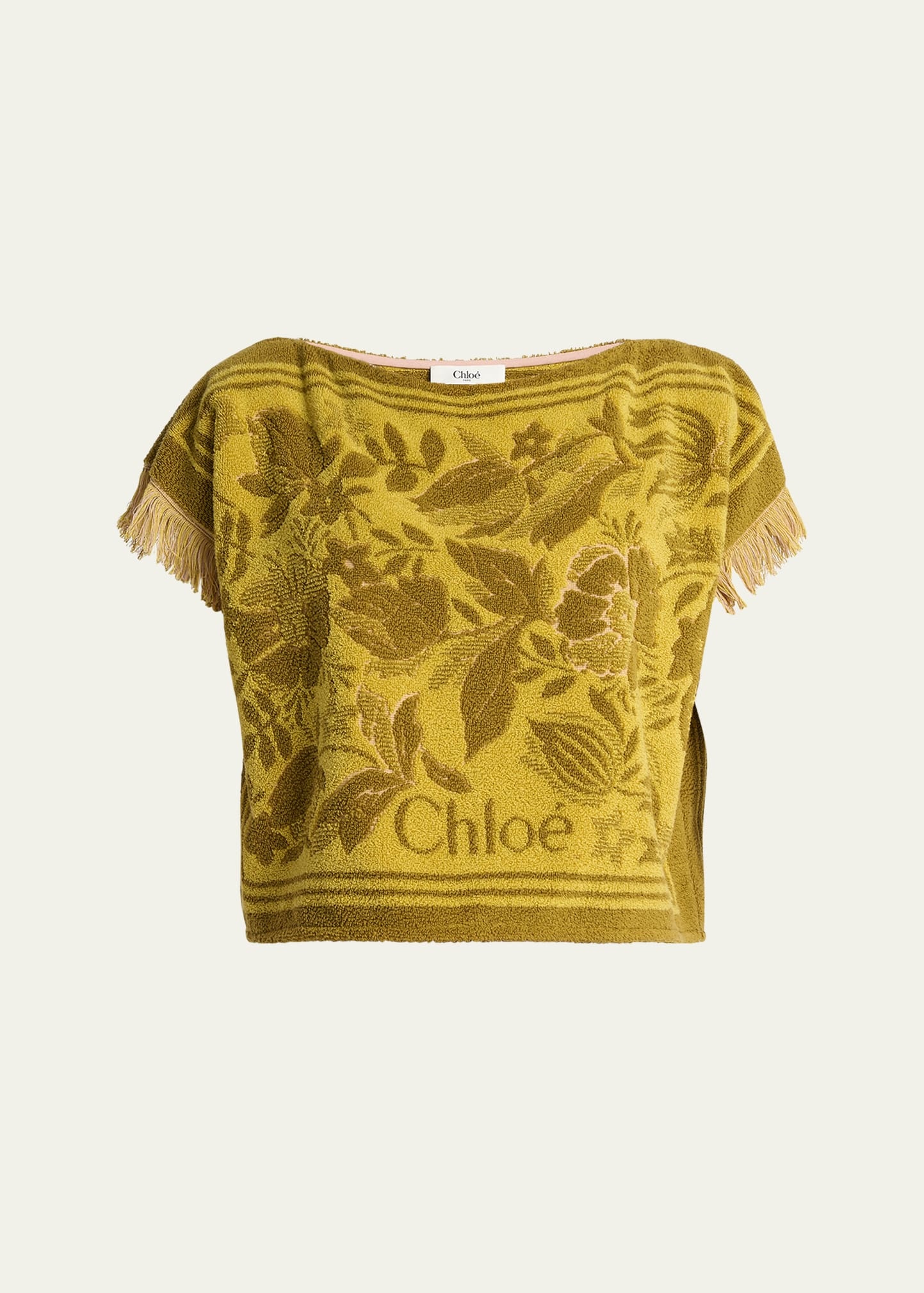 Short-Sleeve Towelling Boxy Top - 1