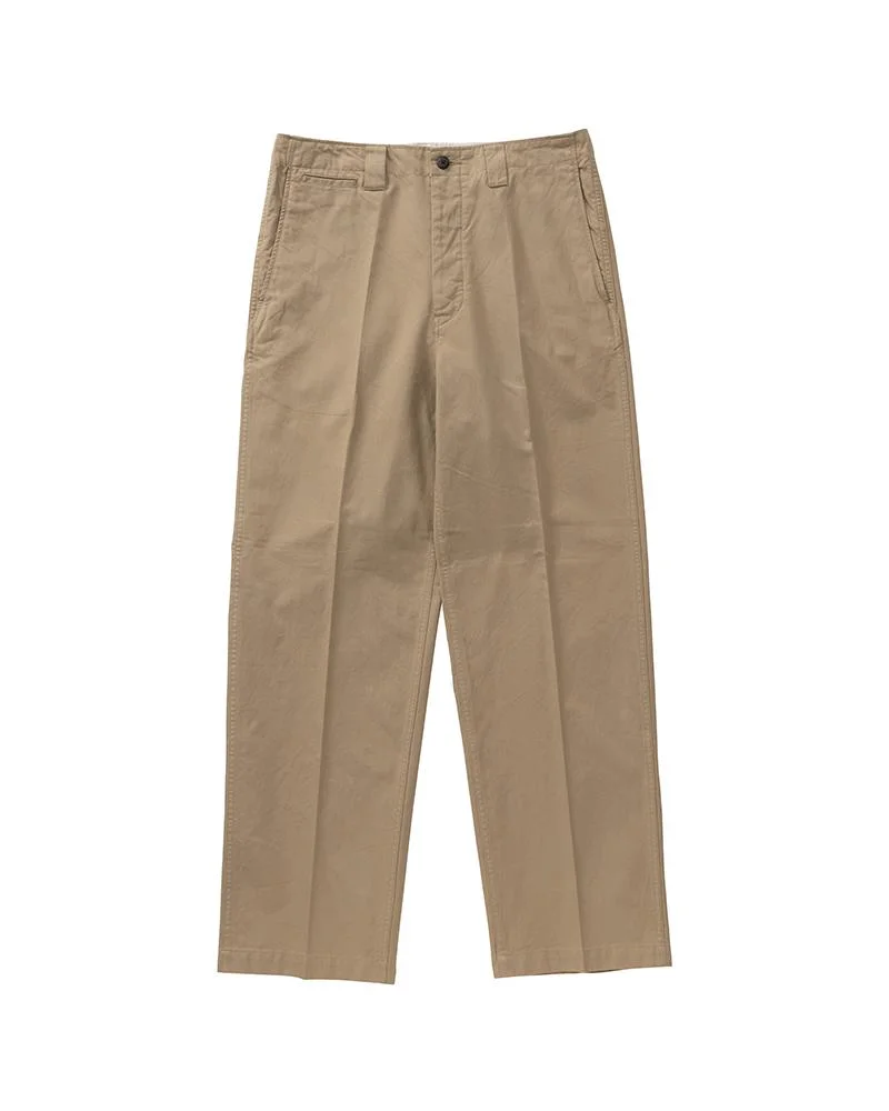 WIDE CHINO PANTS BEIGE - 1