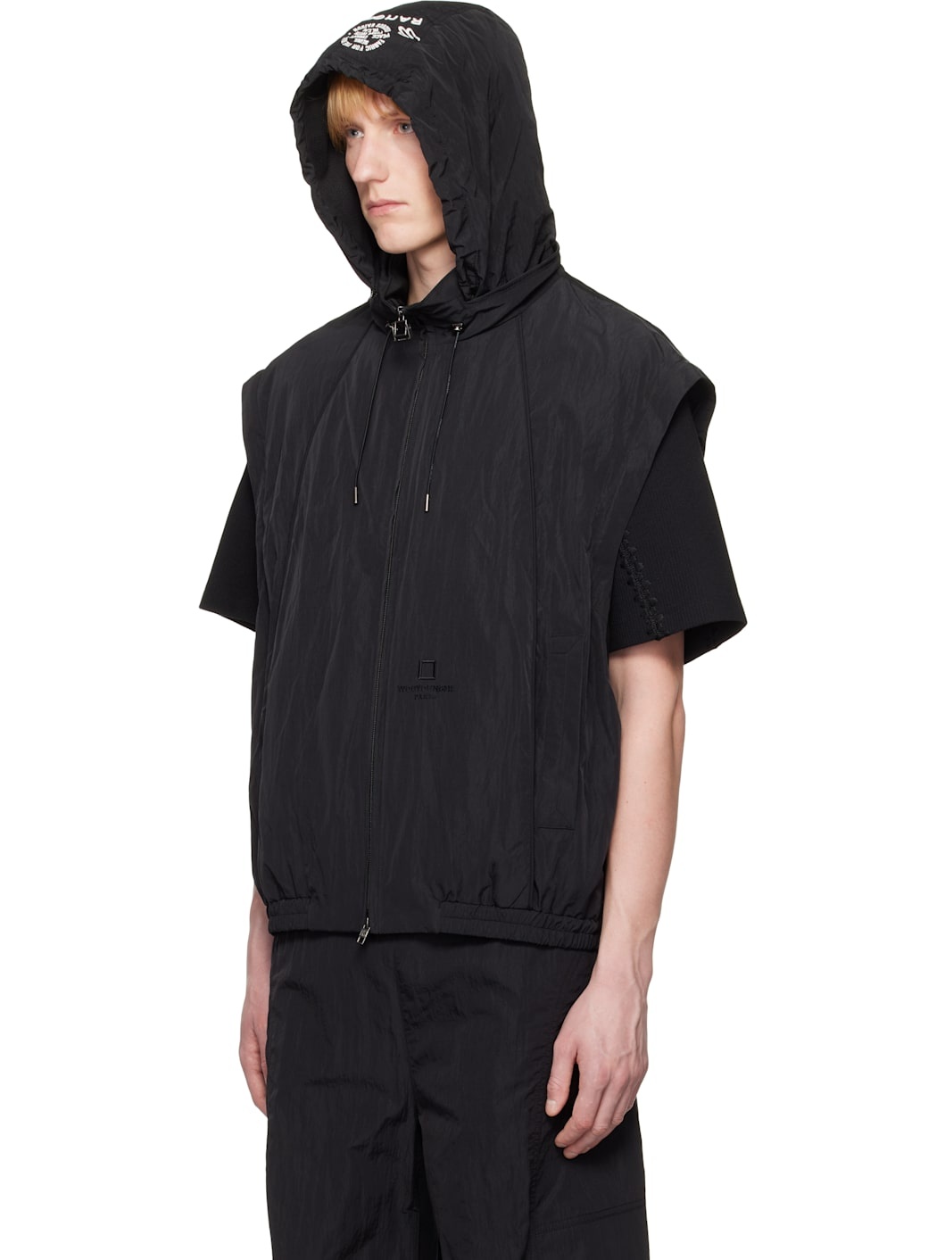 Black Nylon Track Jacket - 4