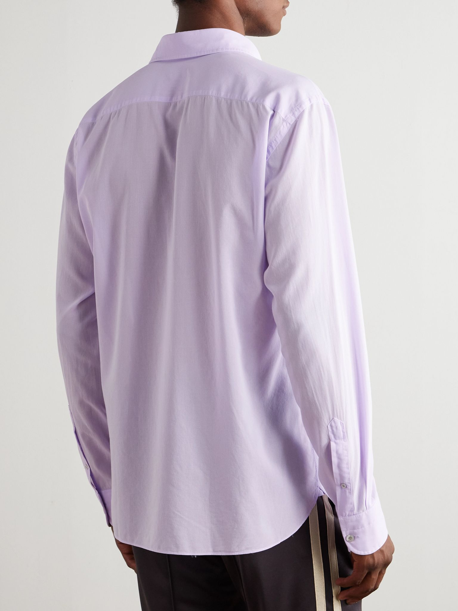 Cotton-Voile Shirt Purple - 4