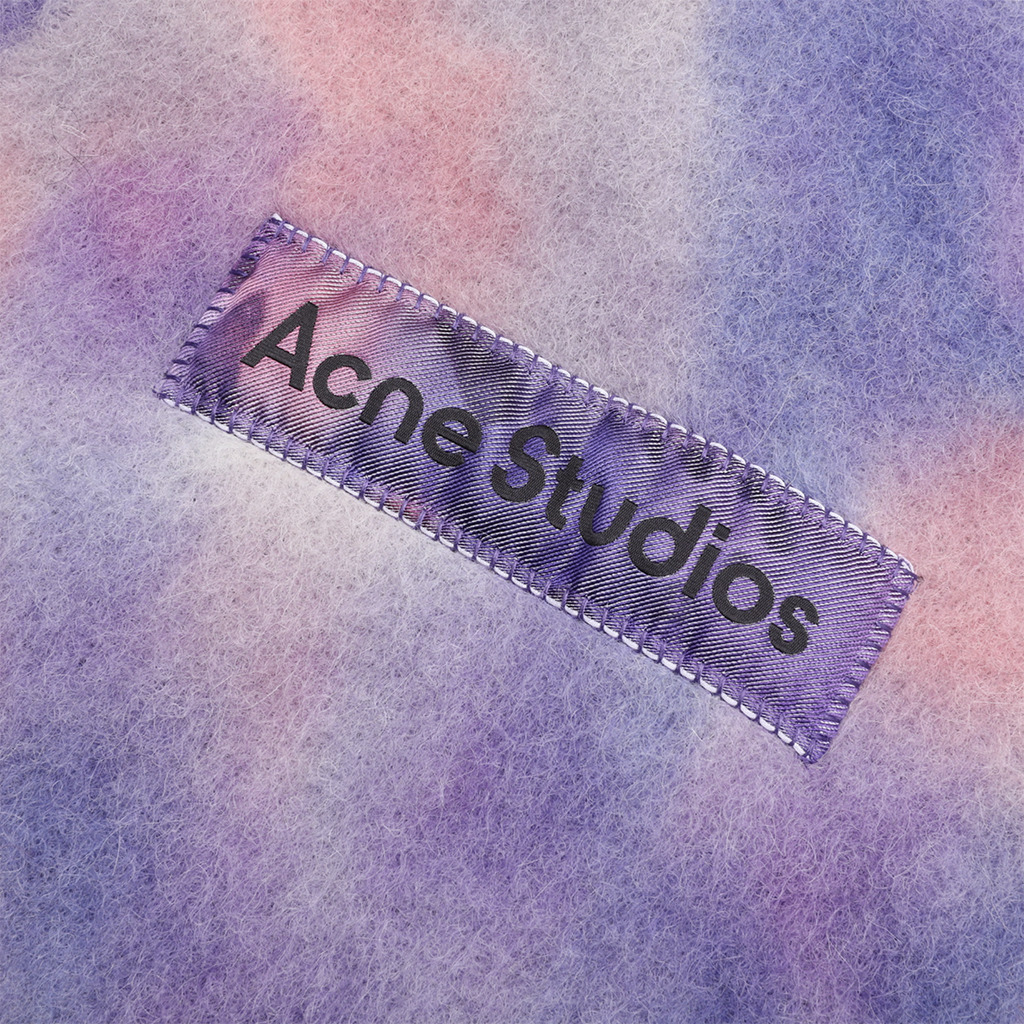 TIE-DYE ALPACA WOOL SCARF - LILAC - 3