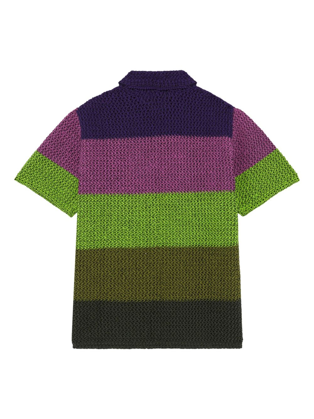 stripe crochet shirt - 2