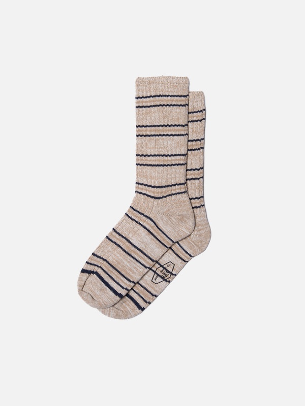 Men Chunky Socks Prairie Strip Sand - 1