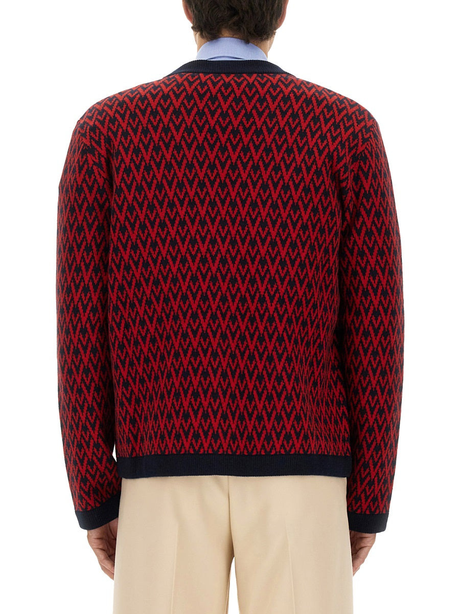 Cardigan With "Toute La V" Pattern - 3