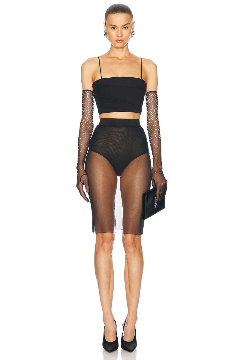 ALEX PERRY Power Mesh Corset Top outlook