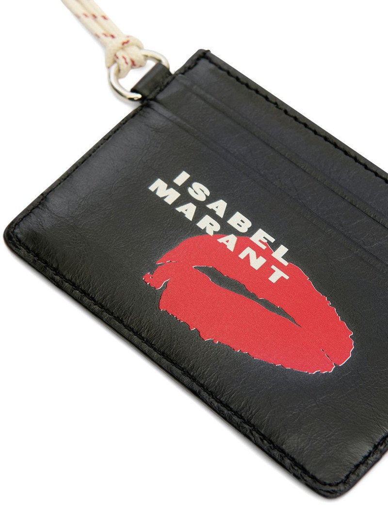 logo-detail leather card holder 4