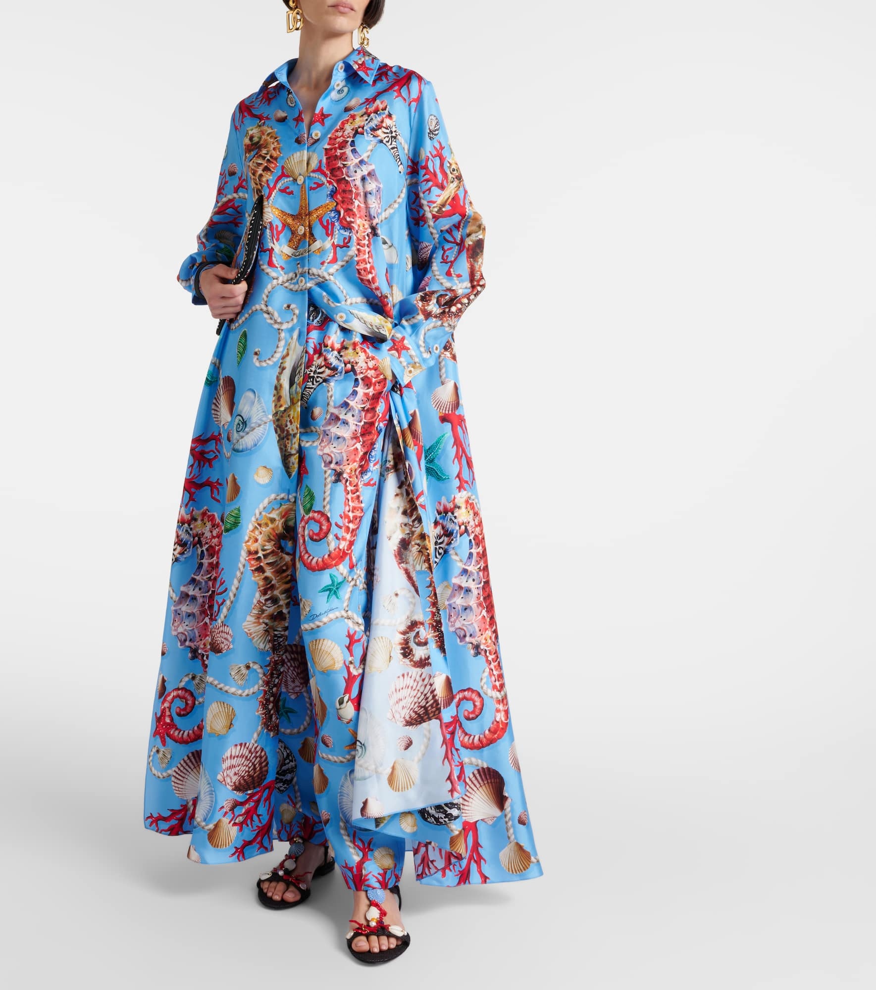 Capri printed silk kaftan - 2