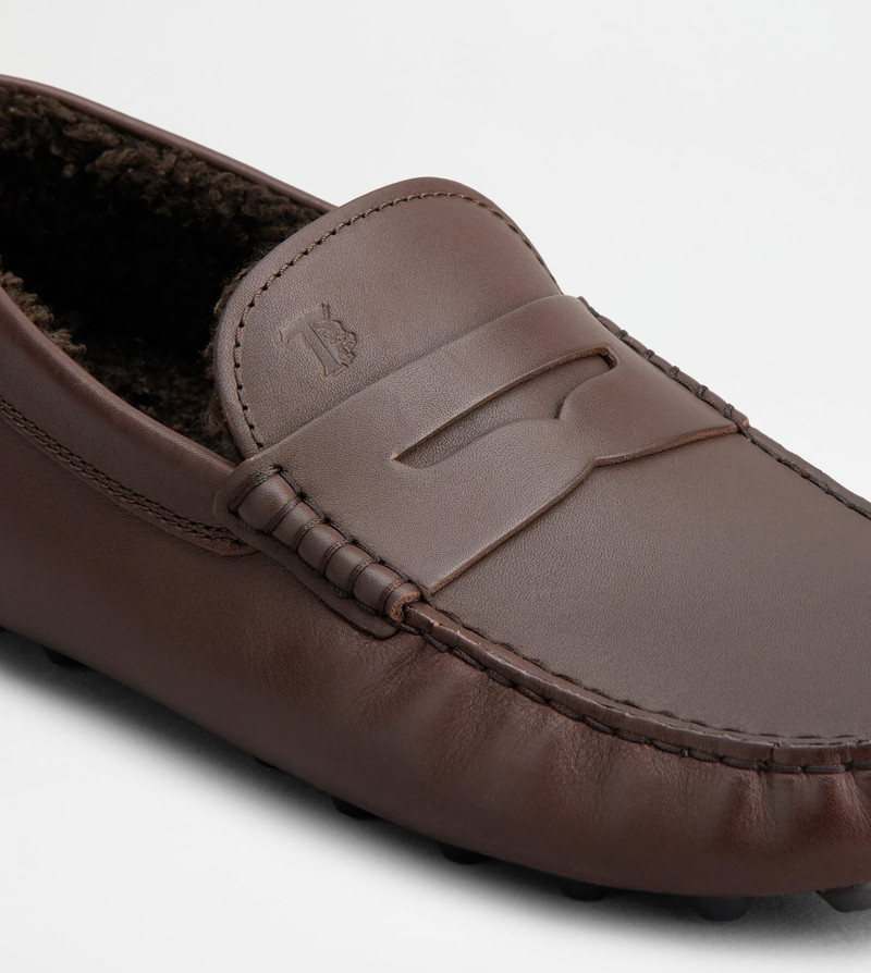 GOMMINO BUBBLE IN LEATHER - FURRY LINING - BROWN 6