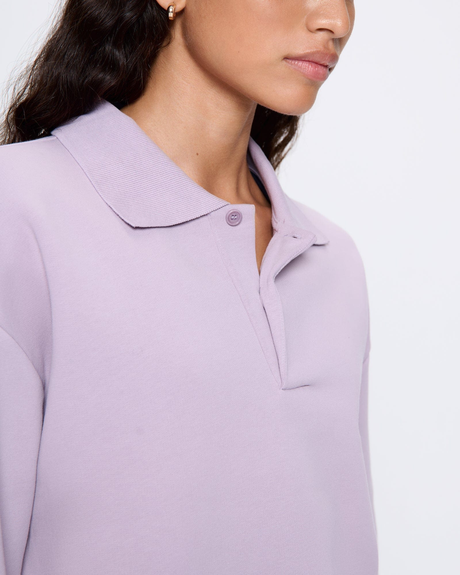 Womens DNA Heavyweight Polo Sweatshirt - Raisin Purple - 4
