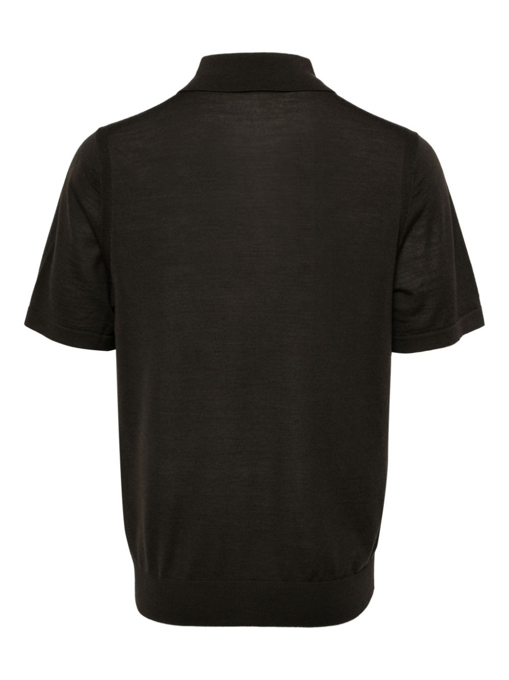 polo collar knitted top - 2