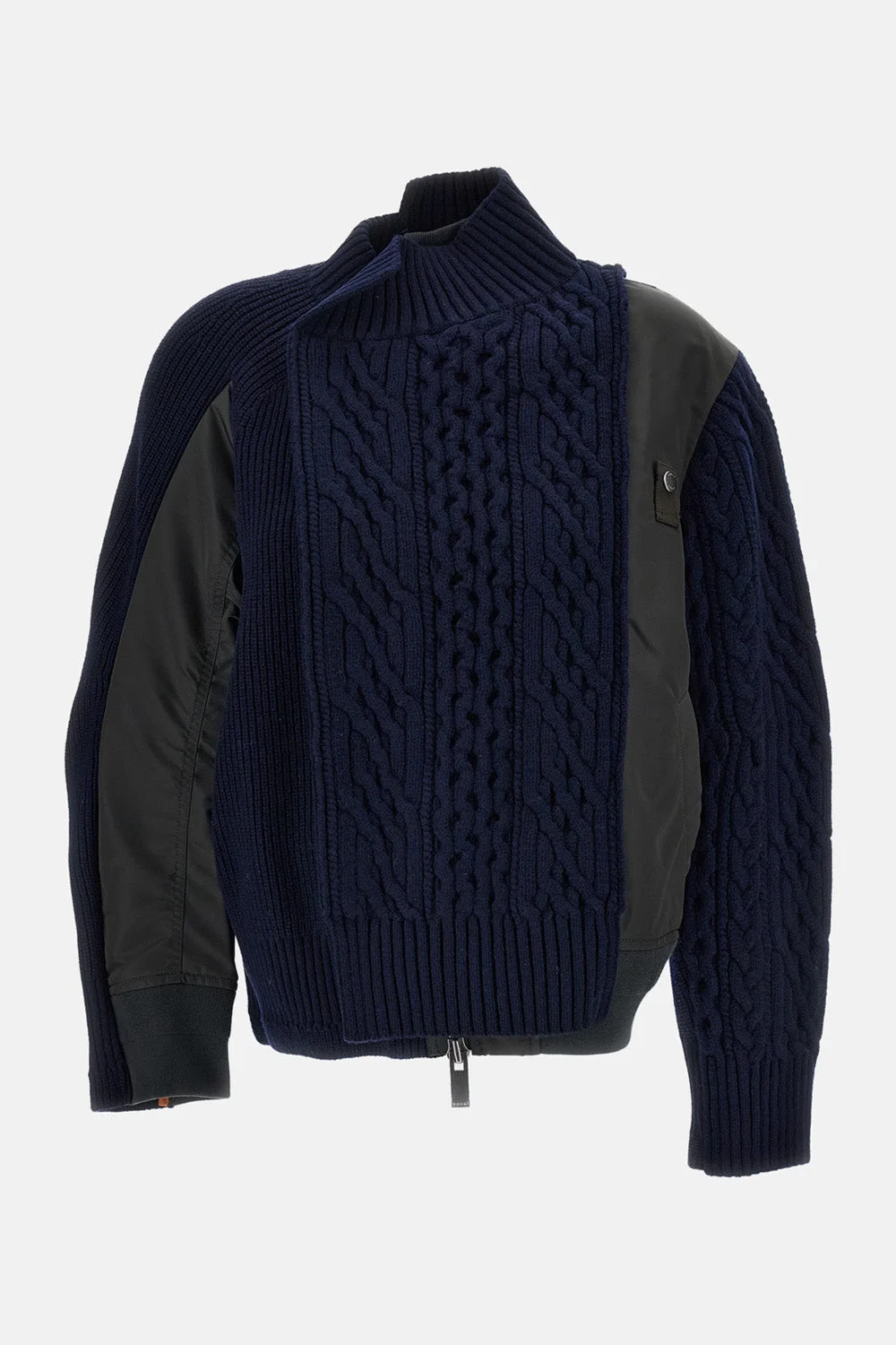 NYLON TWILL AND WOOL JACKET - 1