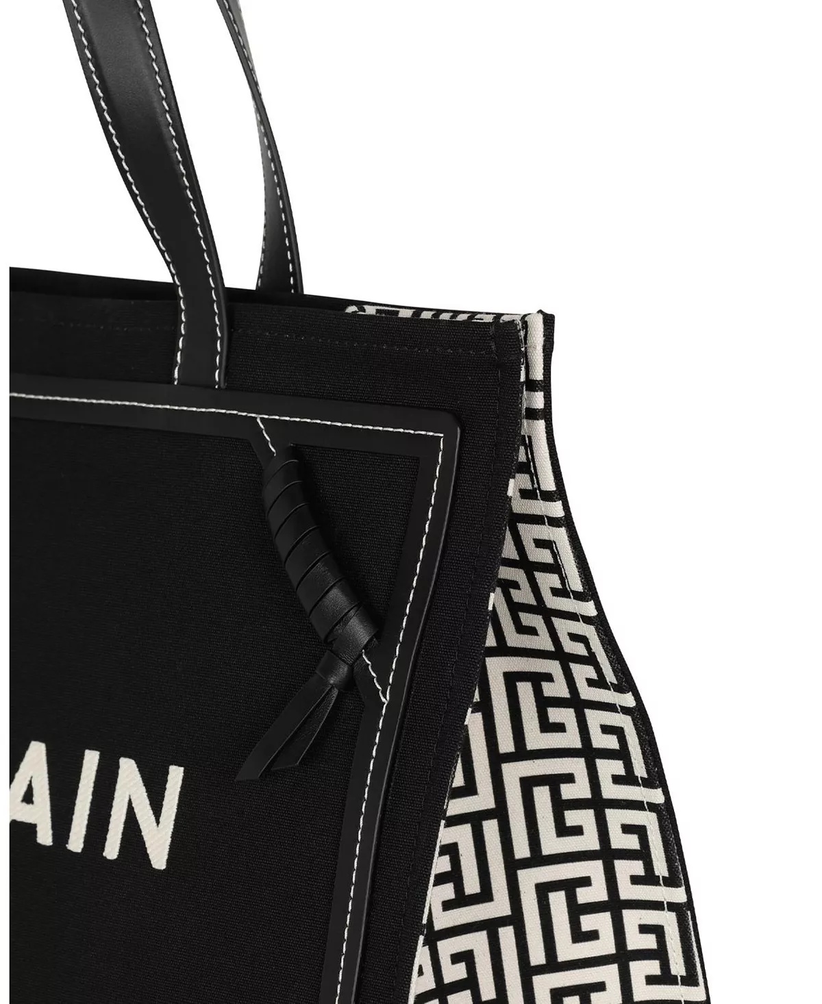 Women's B-Army 42 Monogram Canvas and Leather Tote Bag - 3