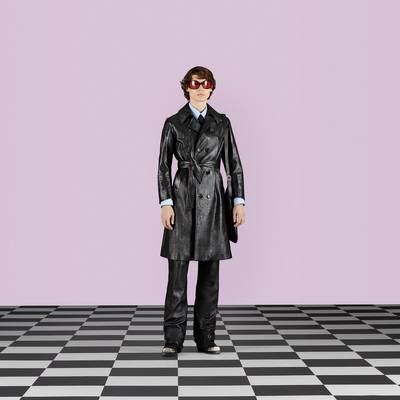 GUCCI Belted leather trench coat outlook