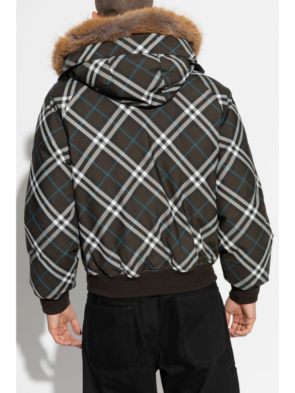 checked padded jacket - 4
