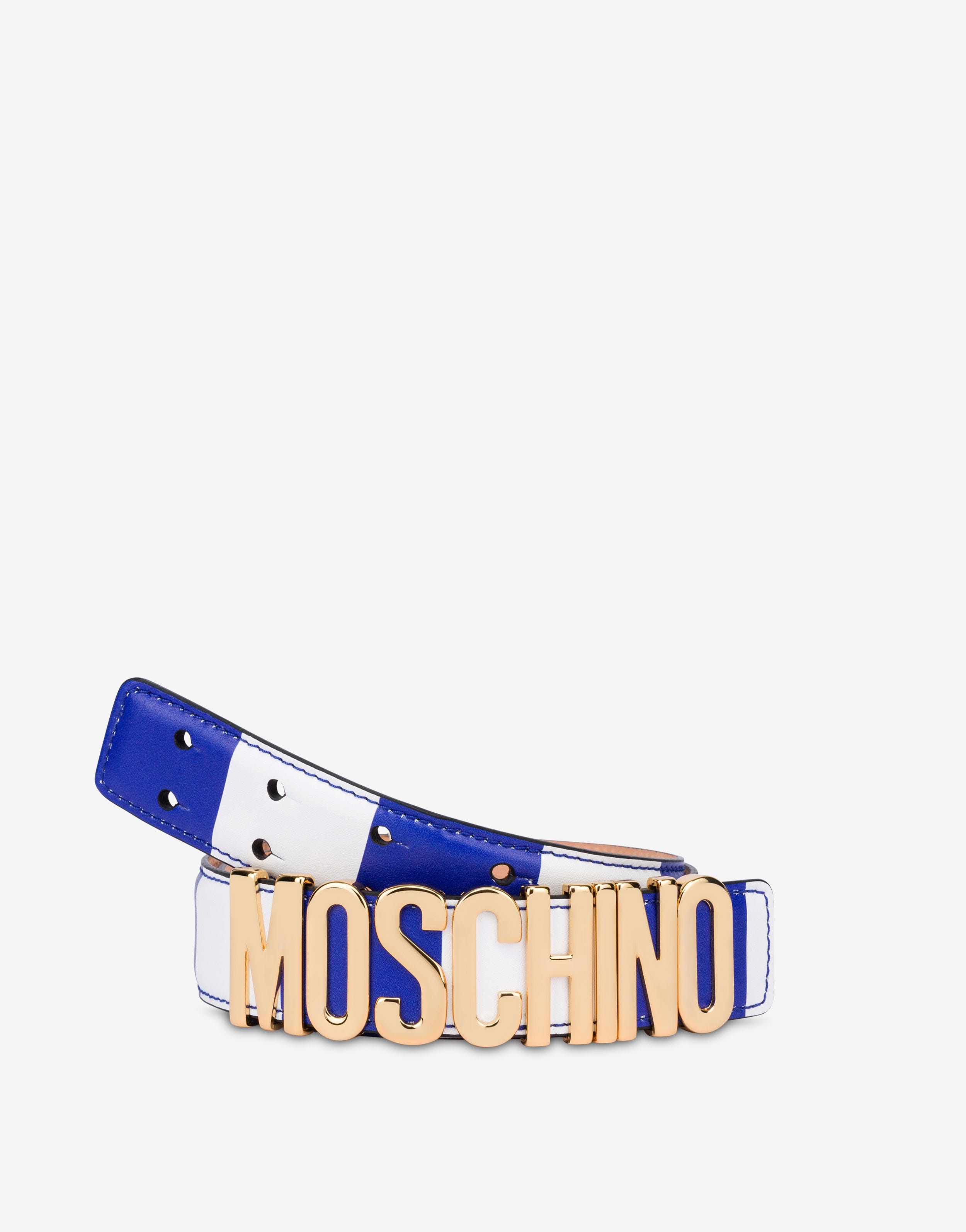 STRIPED CALFSKIN BELT - 3
