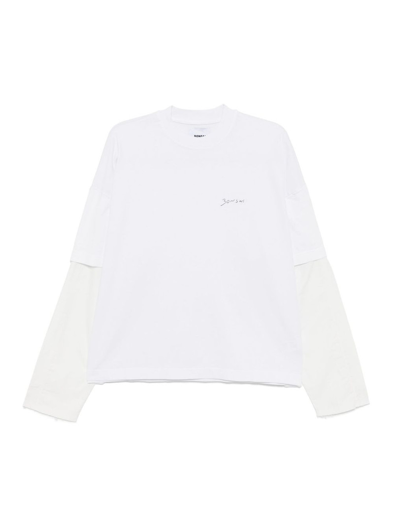 logo-embroidered T-shirt 1