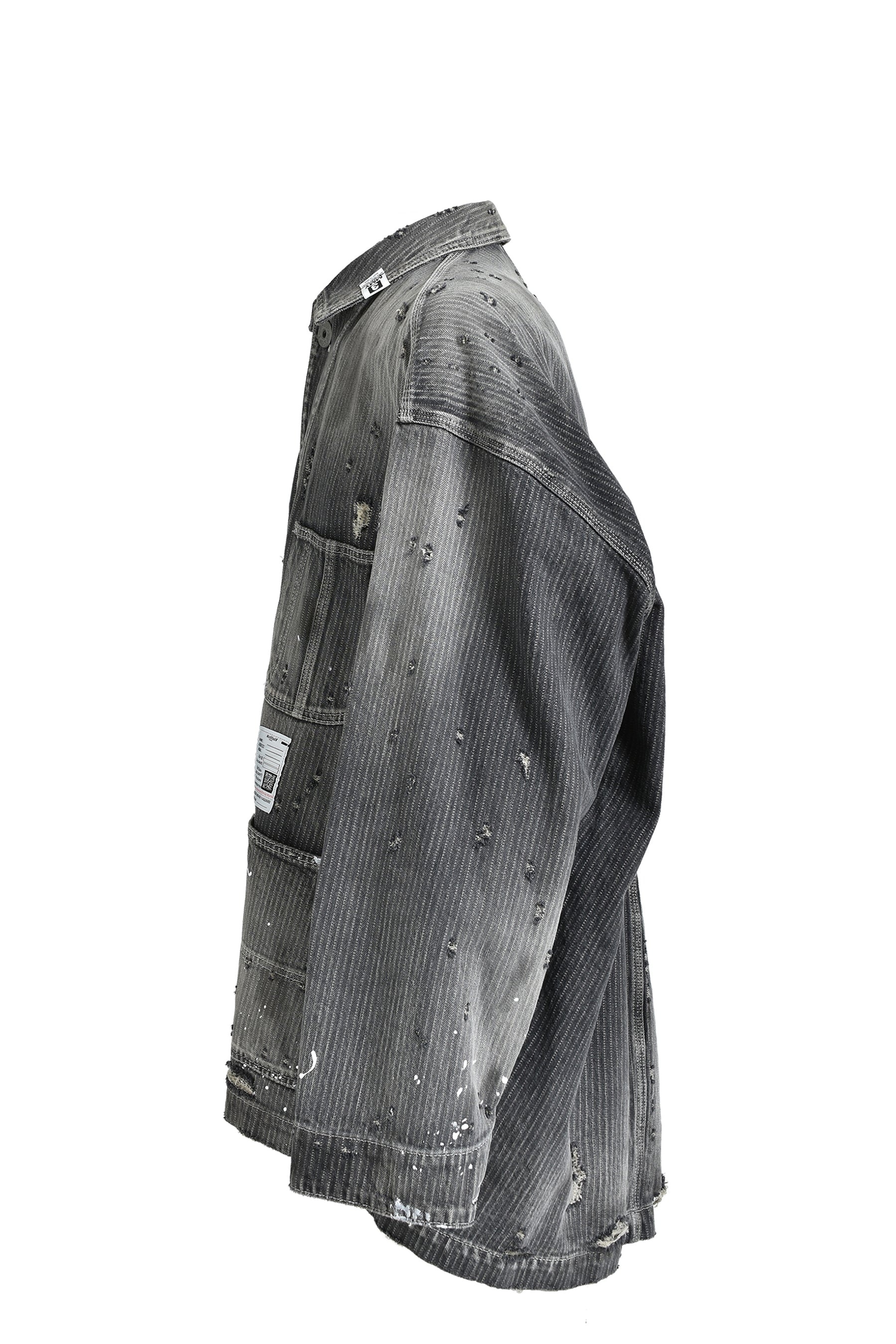 AGED CHORE JACKET / BLK - 3