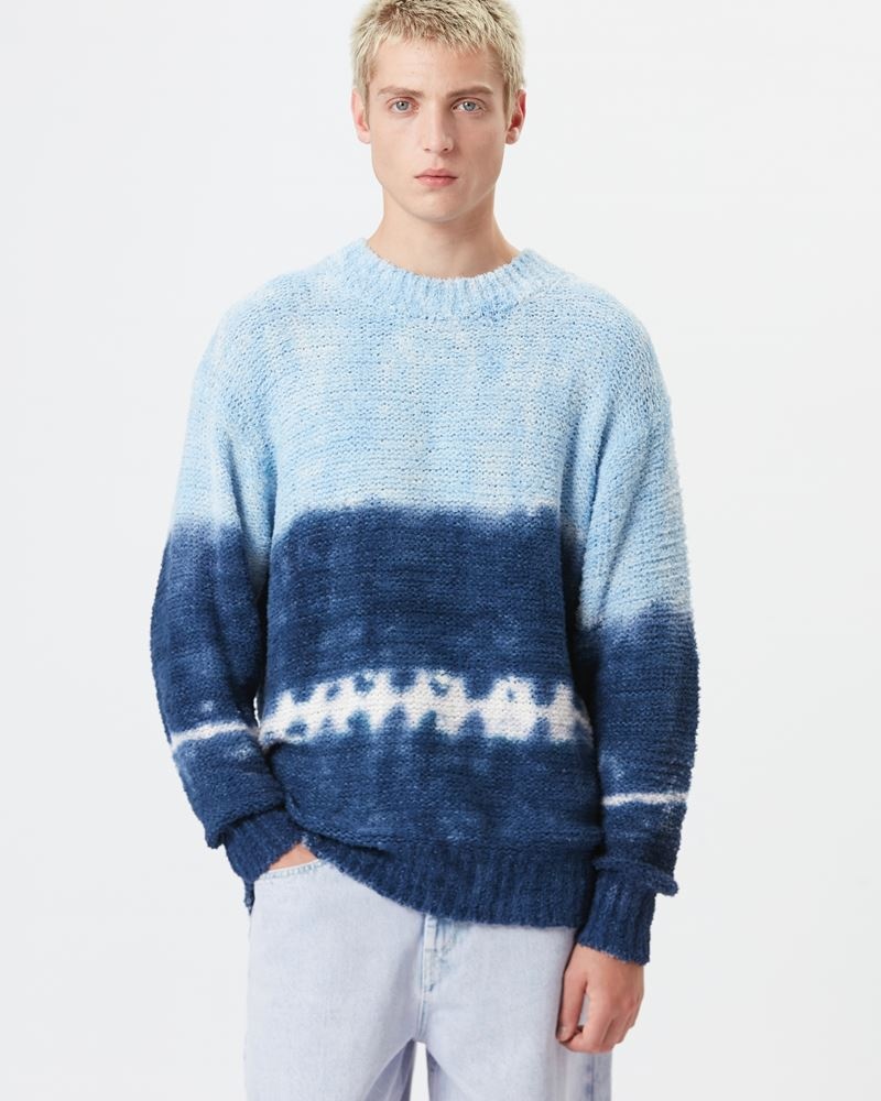 HENLEY TIE AND DYE COTTON SWEATER - 4