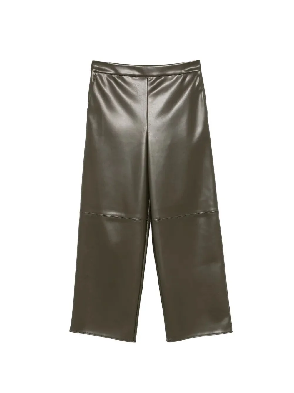 MaxMara `S Leather-look Cropped Pants - 1