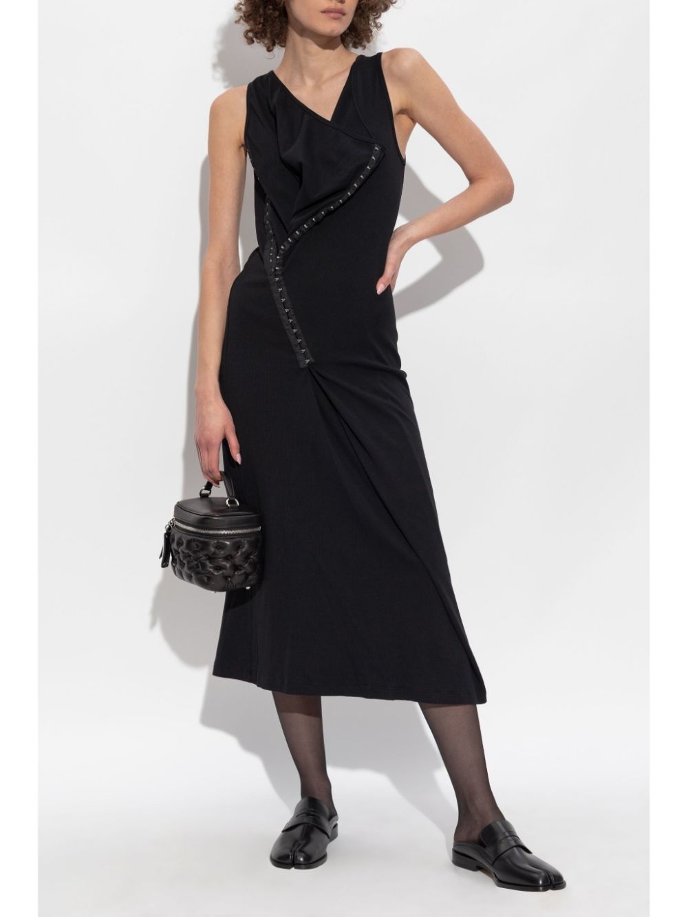 overlapping-panel midi dress - 2