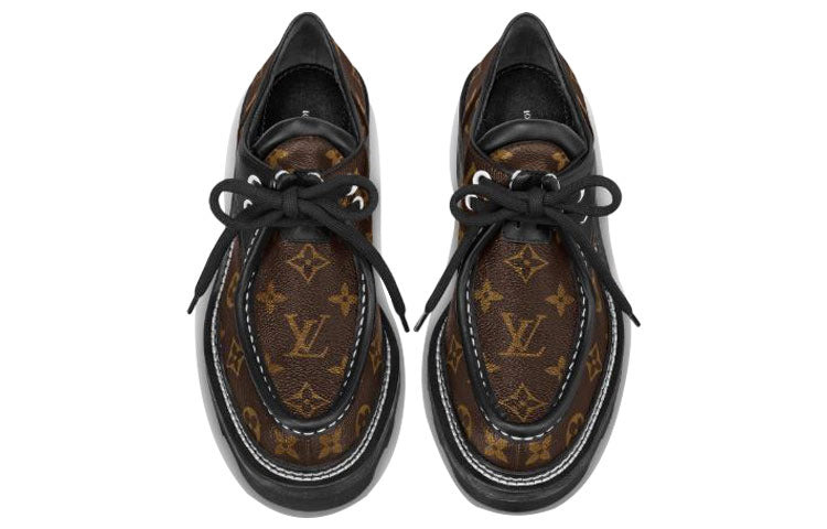 (WMNS) LOUIS VUITTON Beaubourg Platform Derby Shoes 'Brown' 1A5SS0 - 4